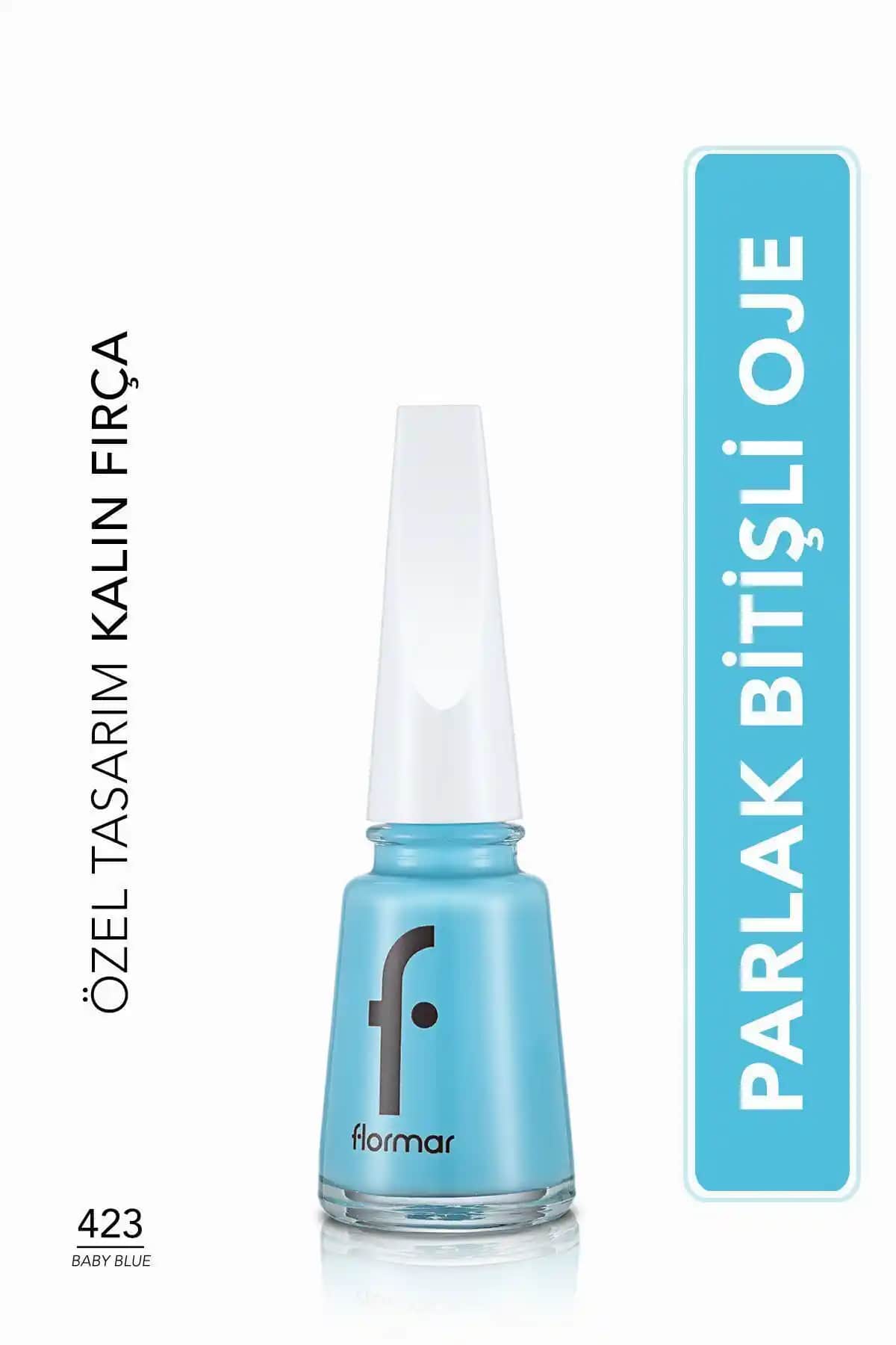Flormar Fne-423 Baby Blue Oje: Yüksek Pigmentli ve Parlak Bitişli Tırnak Rengi