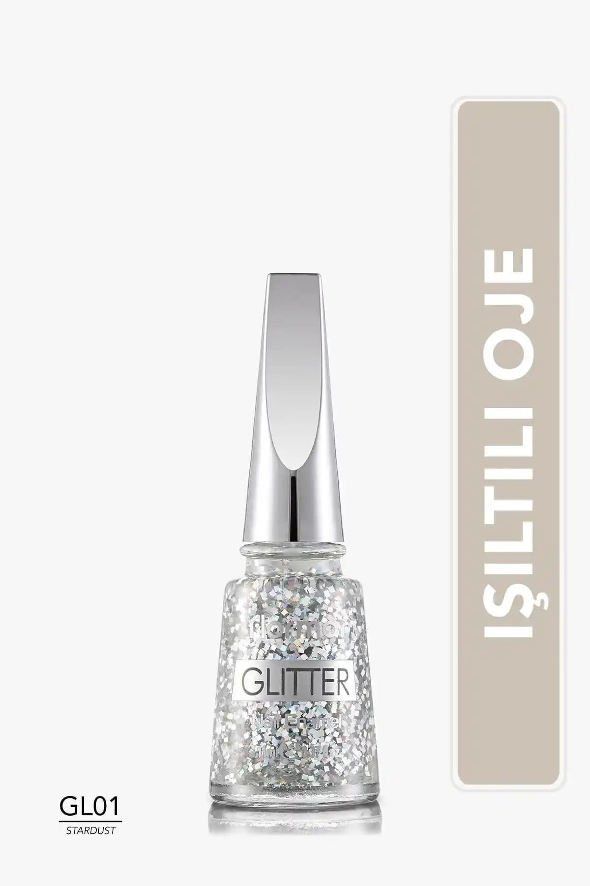 Flormar Glitter Stardust 01 ve Glitter Nail Enamel Gl02 Karşılaştırması