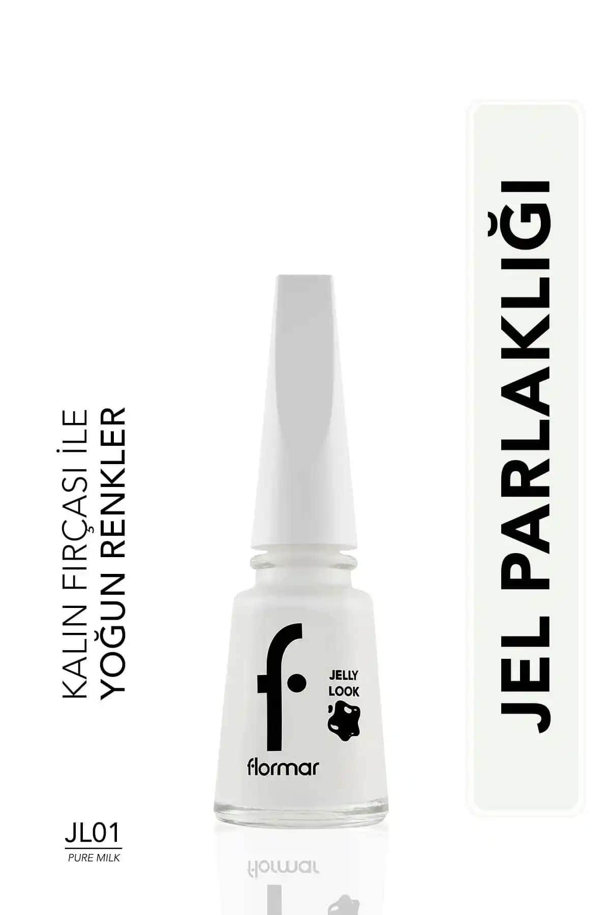 Flormar Jelly Look Oje JL01 Pure Milk Parlak ve Zarif Tırnak Bakımı İçin Uygun