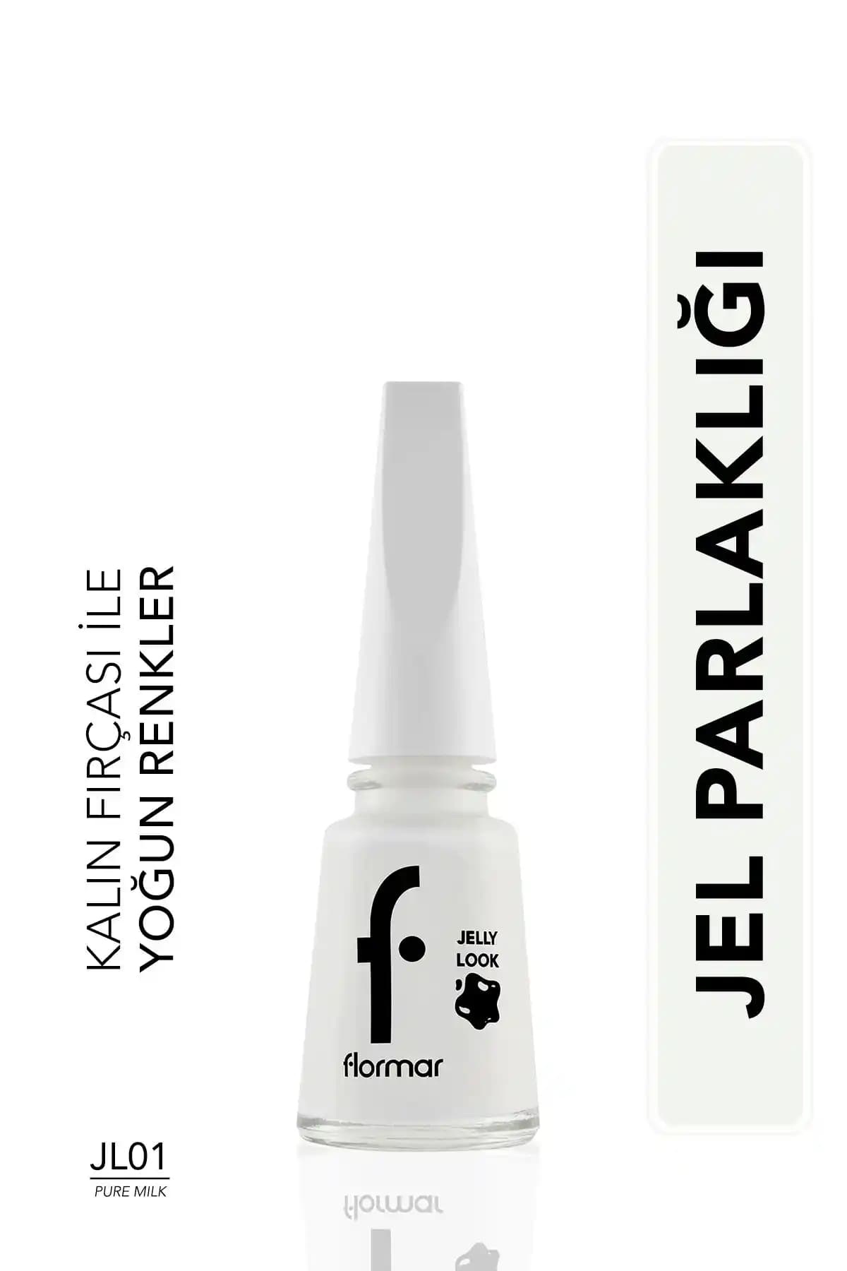 Flormar Jelly Look Oje JL01 Pure Milk Parlak ve Zarif Tırnak Bakımı İçin Uygun