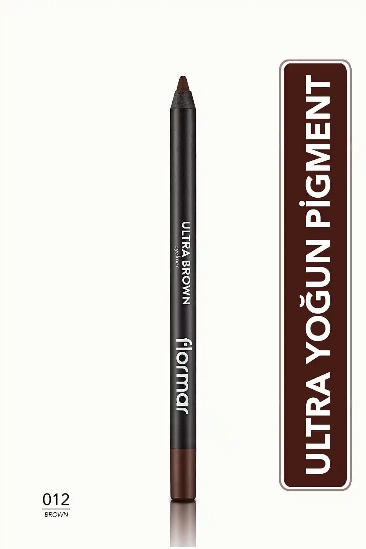 Flormar Kahverengi Göz Kalemi Ultra Eyeliner No: 012 - Modern ve Pratik Göz Makyajı İçin