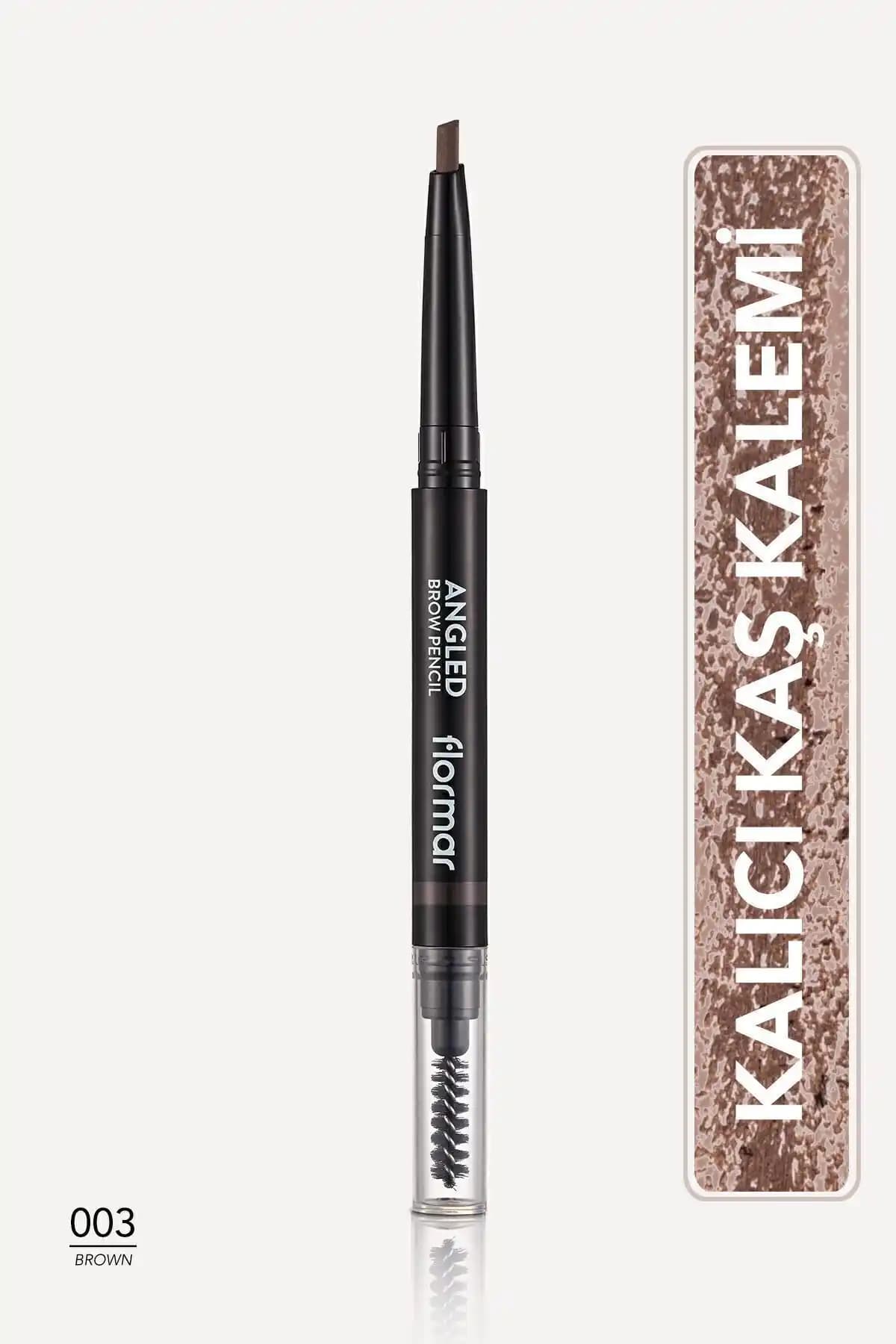 Flormar Kaş Kalemi ve Fırçası Angled Brow Brown 8690604572052 - Doğal ve Kalıcı Kaş Şekillendirme