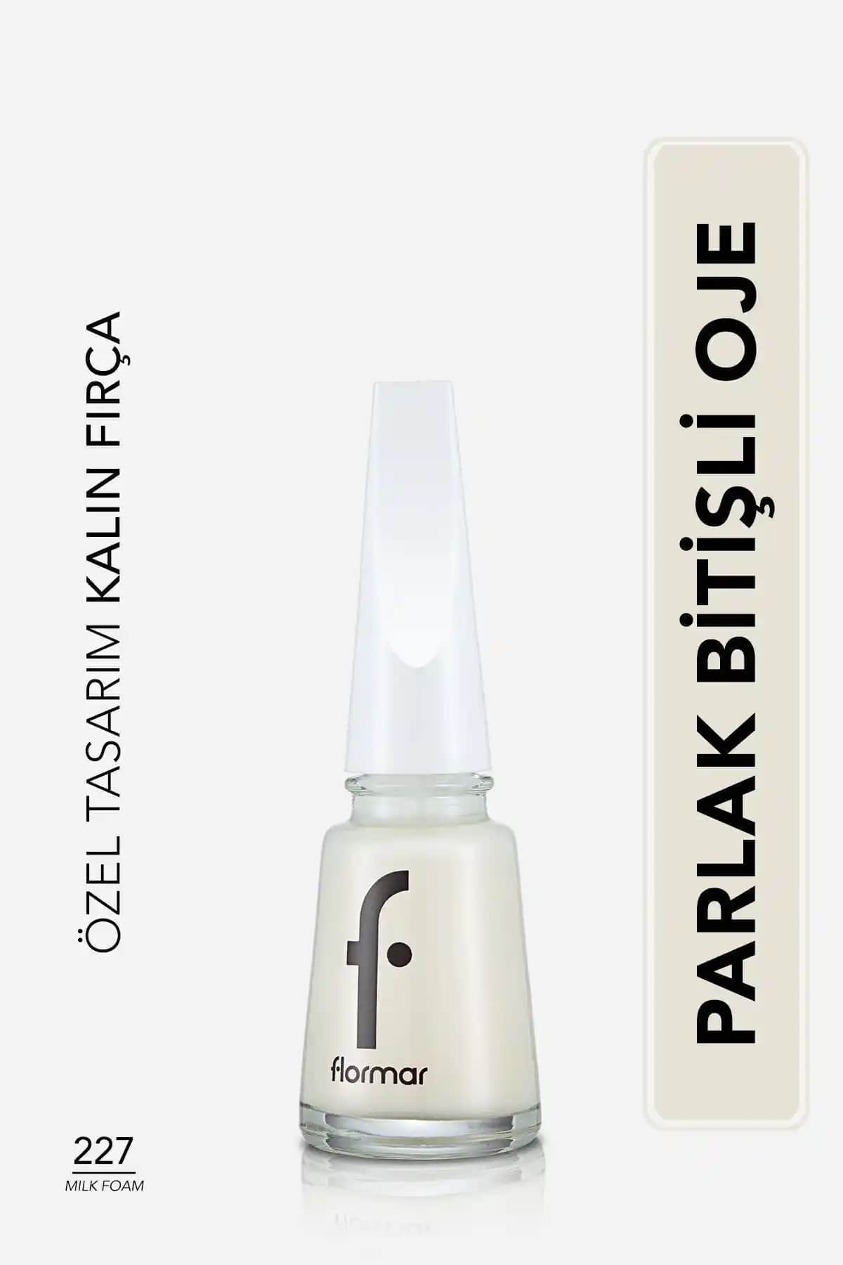 Flormar Klasik Parlak Bitişli Yüksek Pigmentli Oje Karşılaştırması 227 Mılk Foam ve 310 Snow White