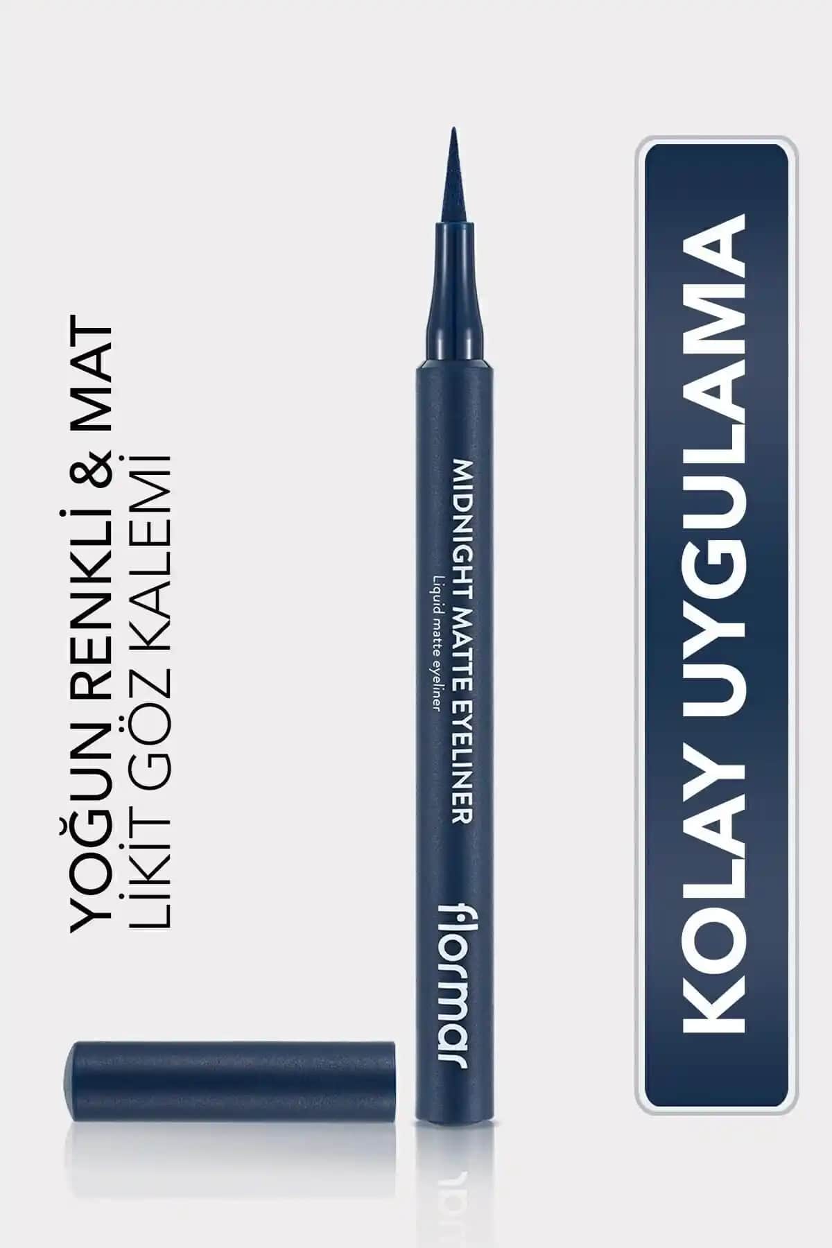 Flormar Mat Likit Kalem Eyeliner Lacivert - Yüksek Kalıcılık ve Kolay Uygulama