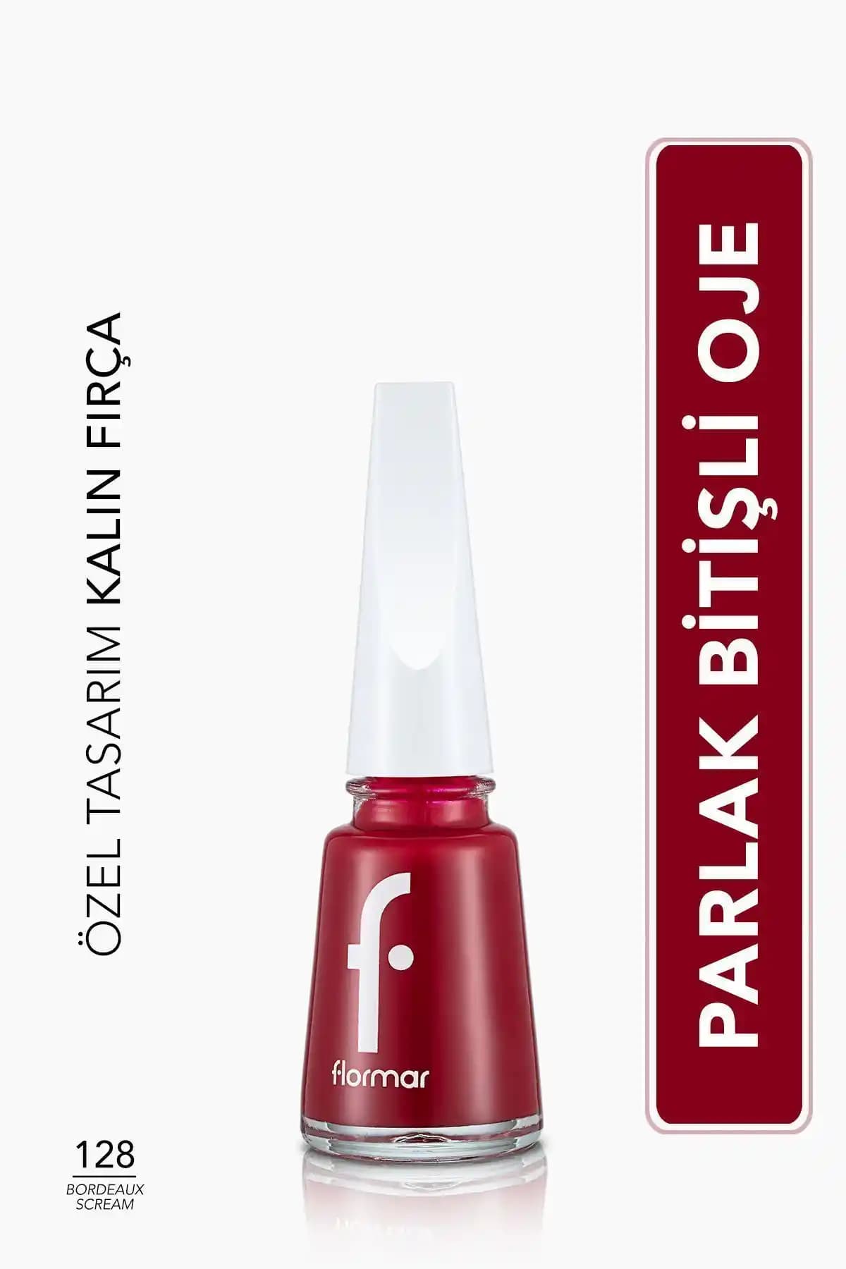 Flormar Nail Enamel Fne-128 Bordeaux Scream: Yüksek Pigment ve Parlak Bitişli Oje