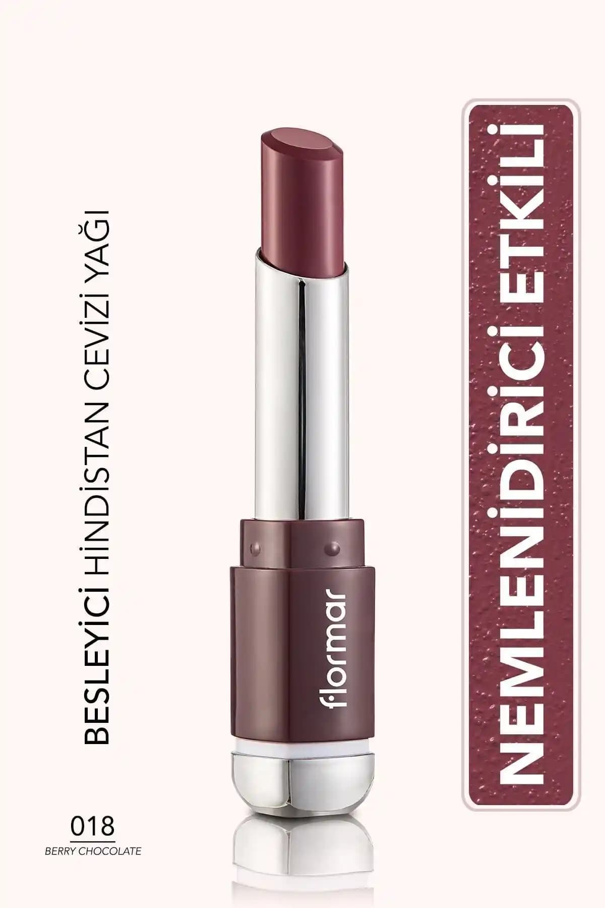 Flormar Saten Dokulu Stick Ruj Karşılaştırması: 018 Berry Chocolate ve 019 Scarlet Sienna