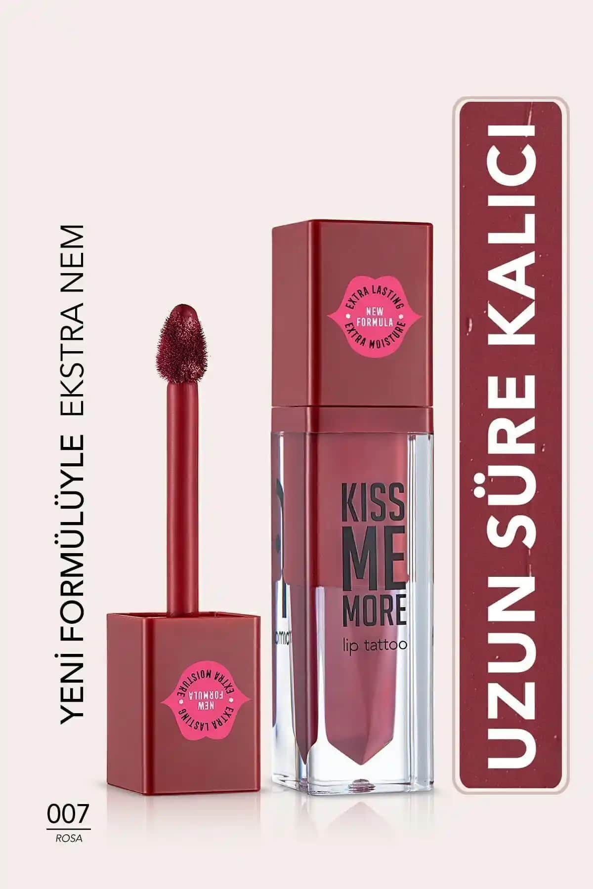 Flormar Uzun Süre Kalıcı Mat Ruj Kiss Me More-007 Rosa: Kaliteli ve Dayanıklı Dudak Makyajı İçin