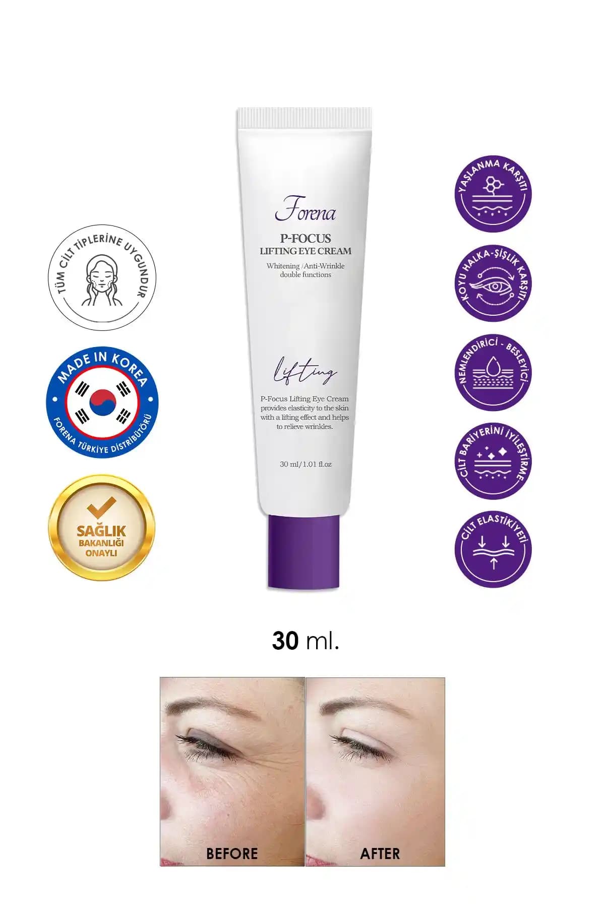 FORENA Göz Kremi: Kırışıklık ve Morluklara Karşı Doğal ve Etkili Bakım Çözümü