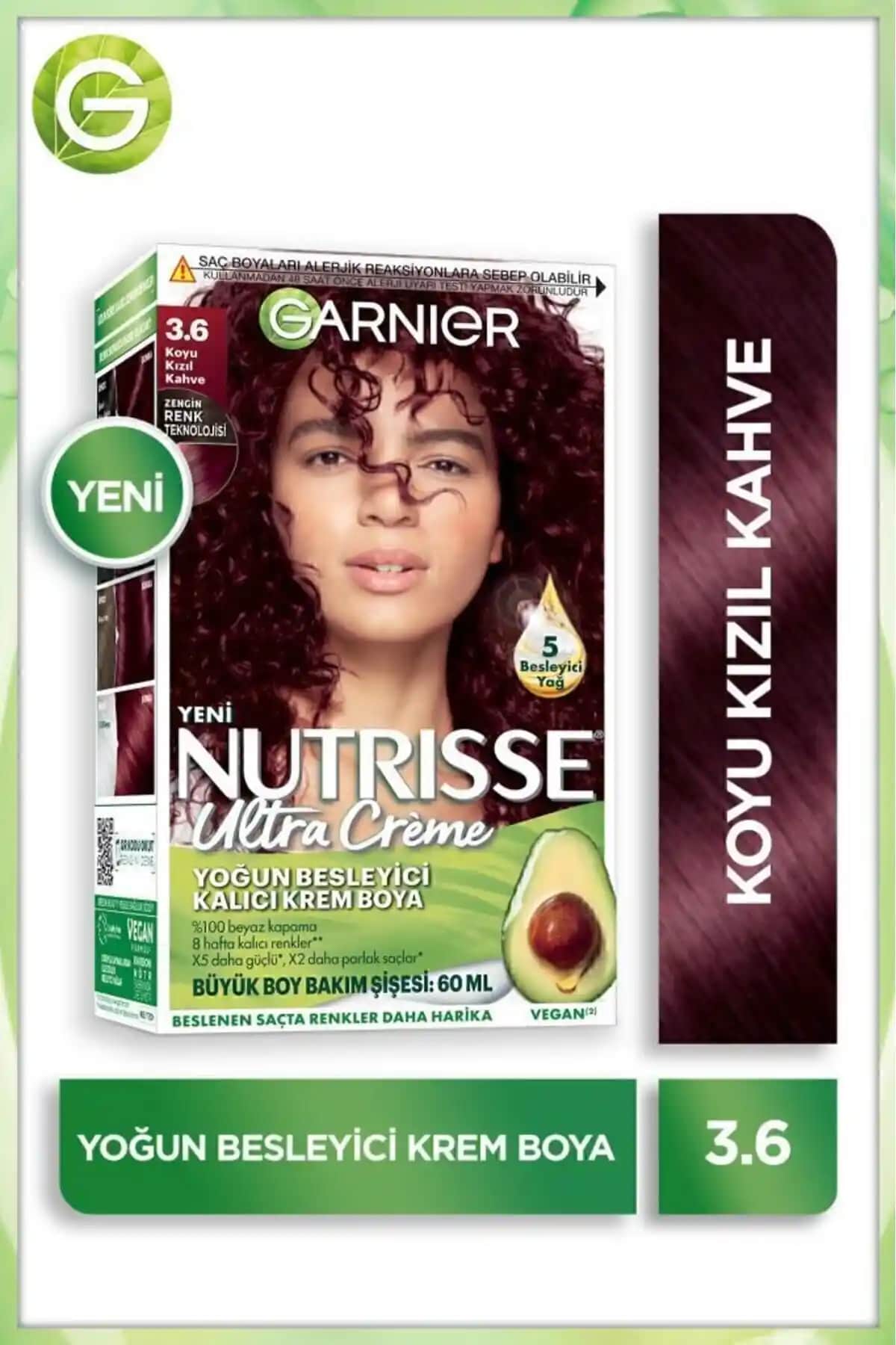 Garnier Nutrisse 3.6 Koyu Kızıl Kahve ve 4.6 Şarap Kızılı Saç Boyası Karşılaştırması