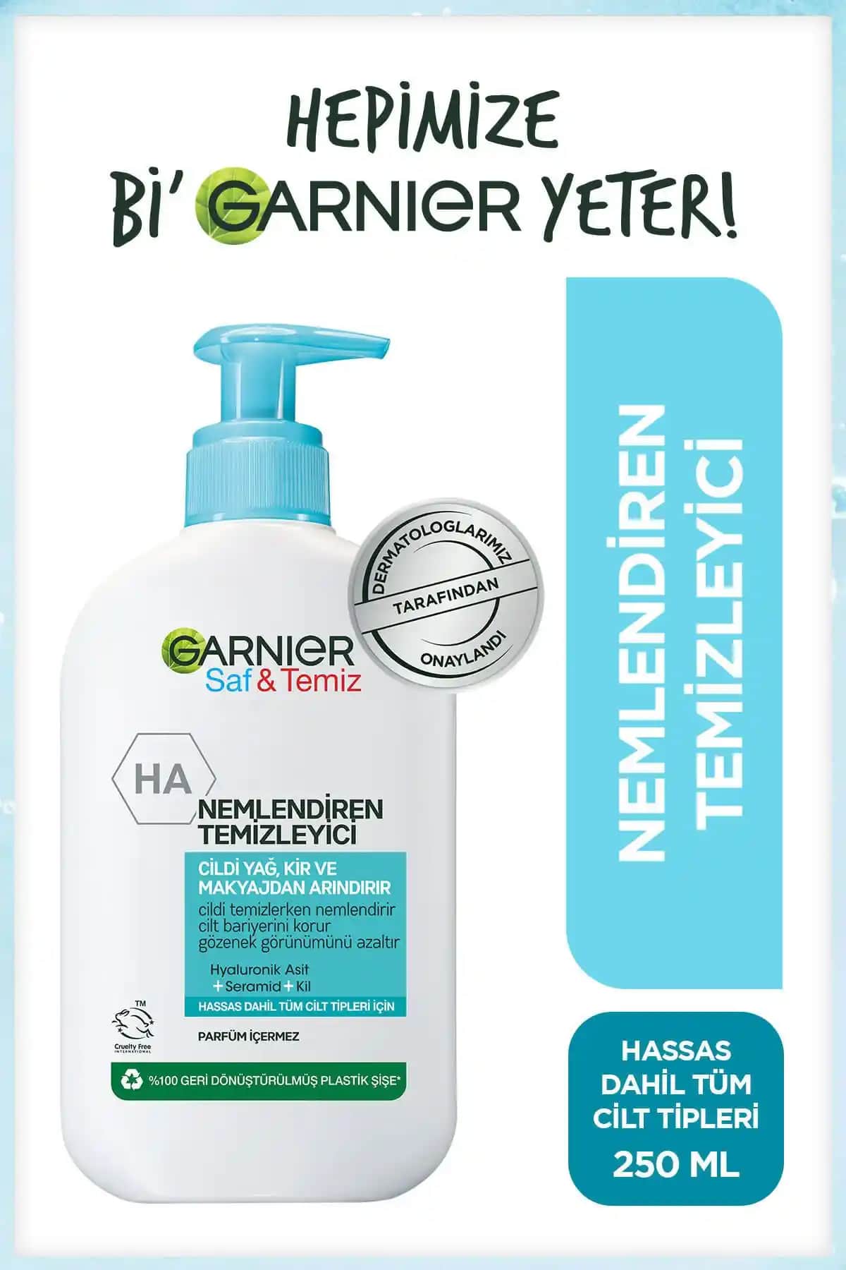 Garnier Saf ve Temiz Nemlendiren Temizleyici: Hassas ve Yağlı Ciltler İçin Güvenilir Temizlik Çözümü