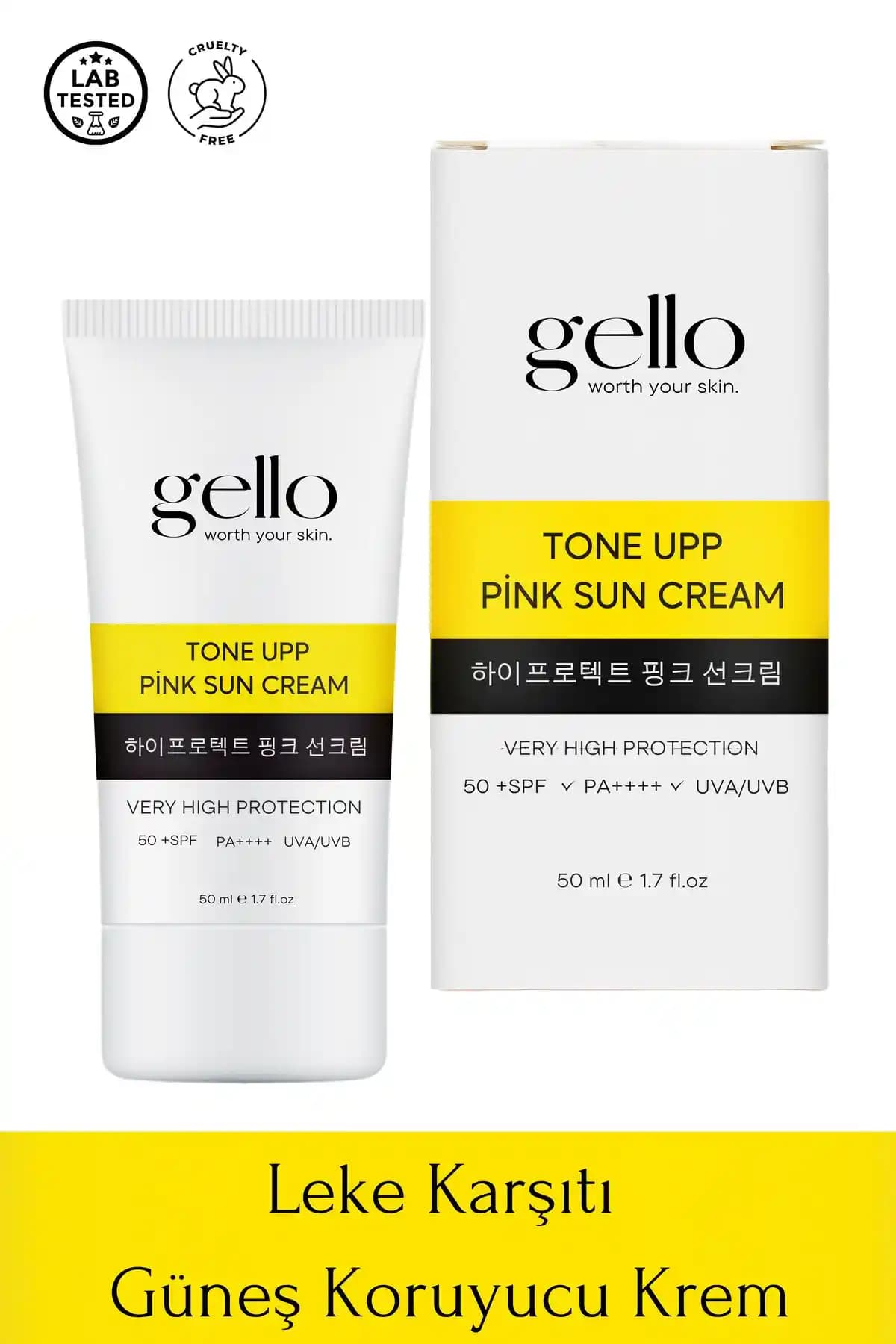 GELLO Leke Karşıtı Yüksek Korumalı Güneş Kremi SPF 50+ ile Cilt Koruma ve Leke Önleme