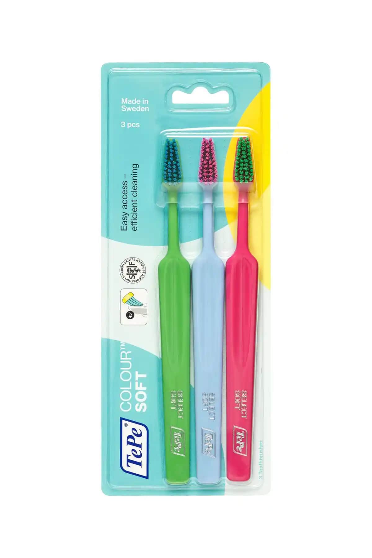 Genel Markalar Diş Fırçası 3'lü Renkli Başlı Soft Ergonomik ve Hijyenik Tasarım