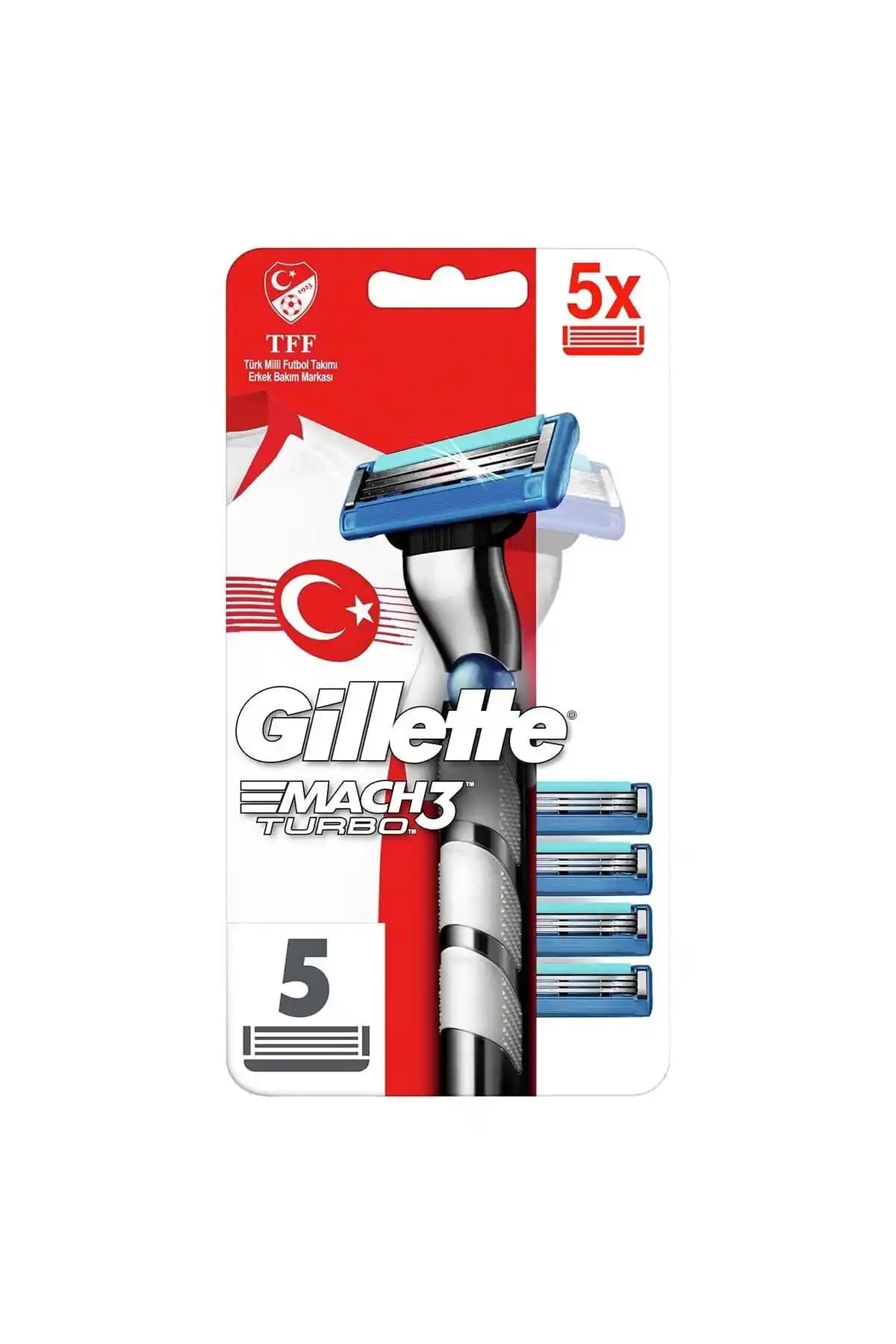 Gillette Mach3 Turbo Tıraş Makinesi ve Yedek Bıçak Seti: Konforlu ve Keskin Tıraş Deneyimi