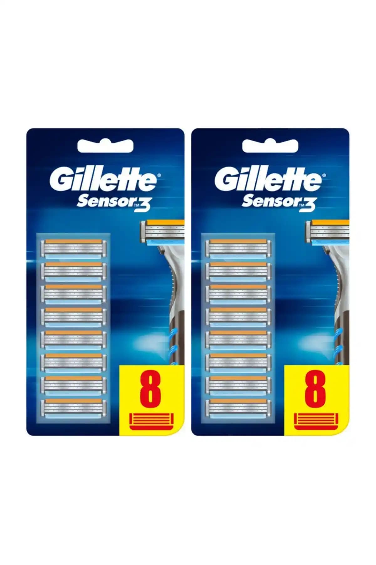 Gillette Sensor3 8'li Bıçak Seti: Uzun Ömürlü ve Konforlu Tıraş Deneyimi