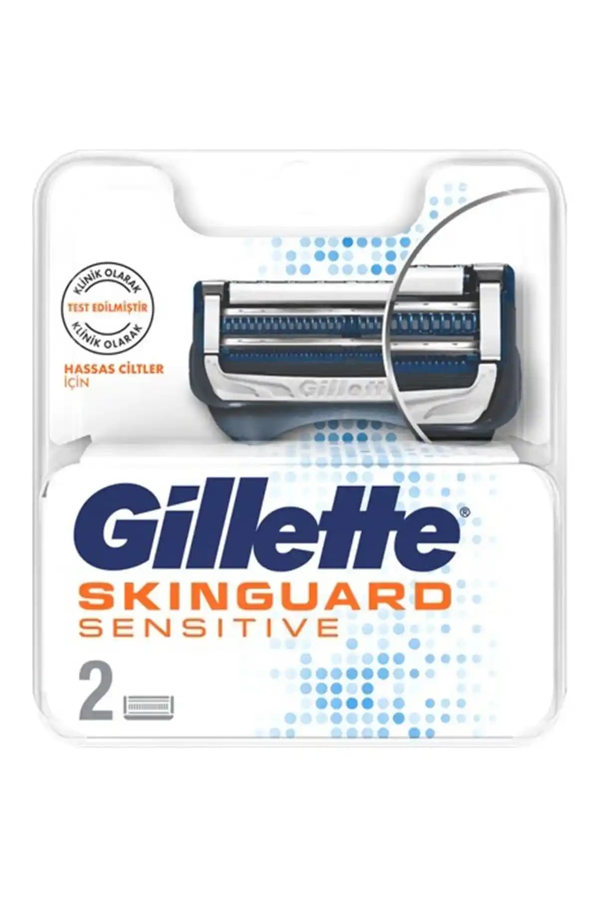 Gillette Skinguard Yedek Tıraş Bıçağı 2'li Hassas Ciltler İçin Güvenilir ve Dayanıklı