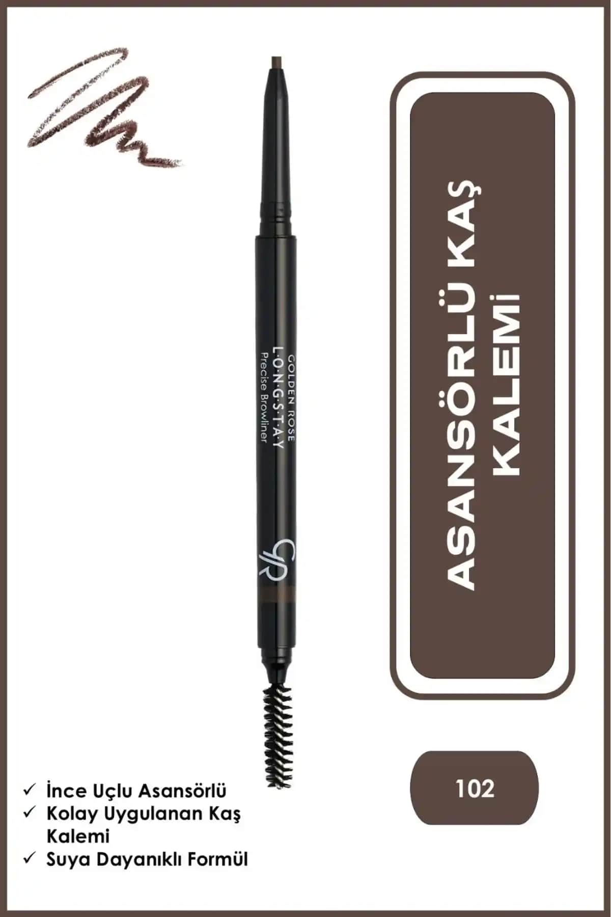 Golden Rose Longstay Precise Browliner No: 102 Deep Brown ile Doğal ve Kalıcı Kaş Makyajı