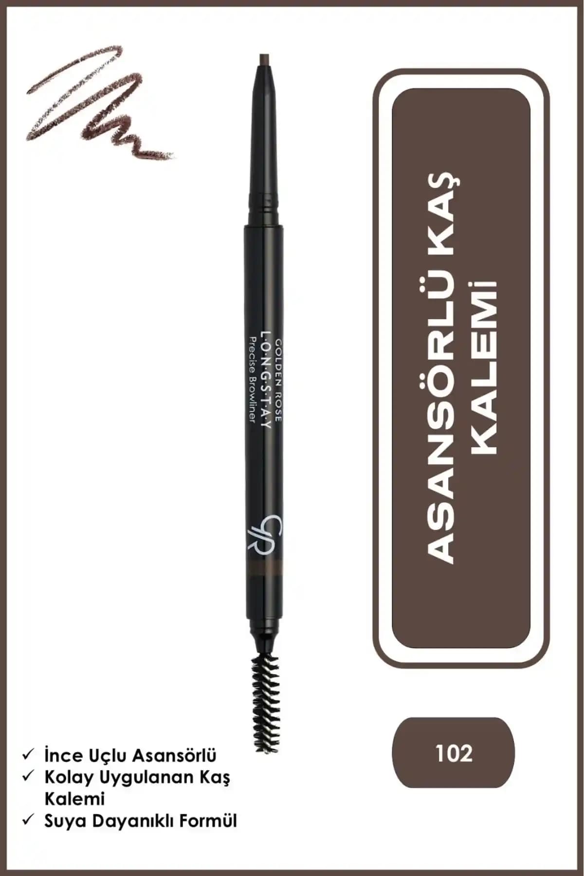 Golden Rose Longstay Precise Browliner No: 102 Deep Brown ile Doğal ve Kalıcı Kaş Makyajı