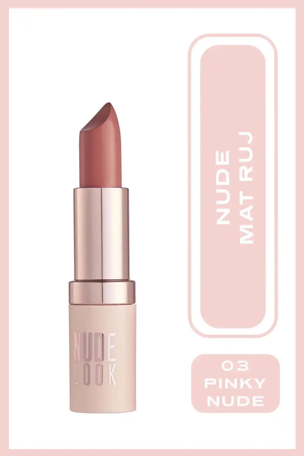 Golden Rose Nude Look Perfect Matte Ruj No:03 Pinky Nude - Doğal ve Şık Dudaklar İçin Mükemmel Seçenek