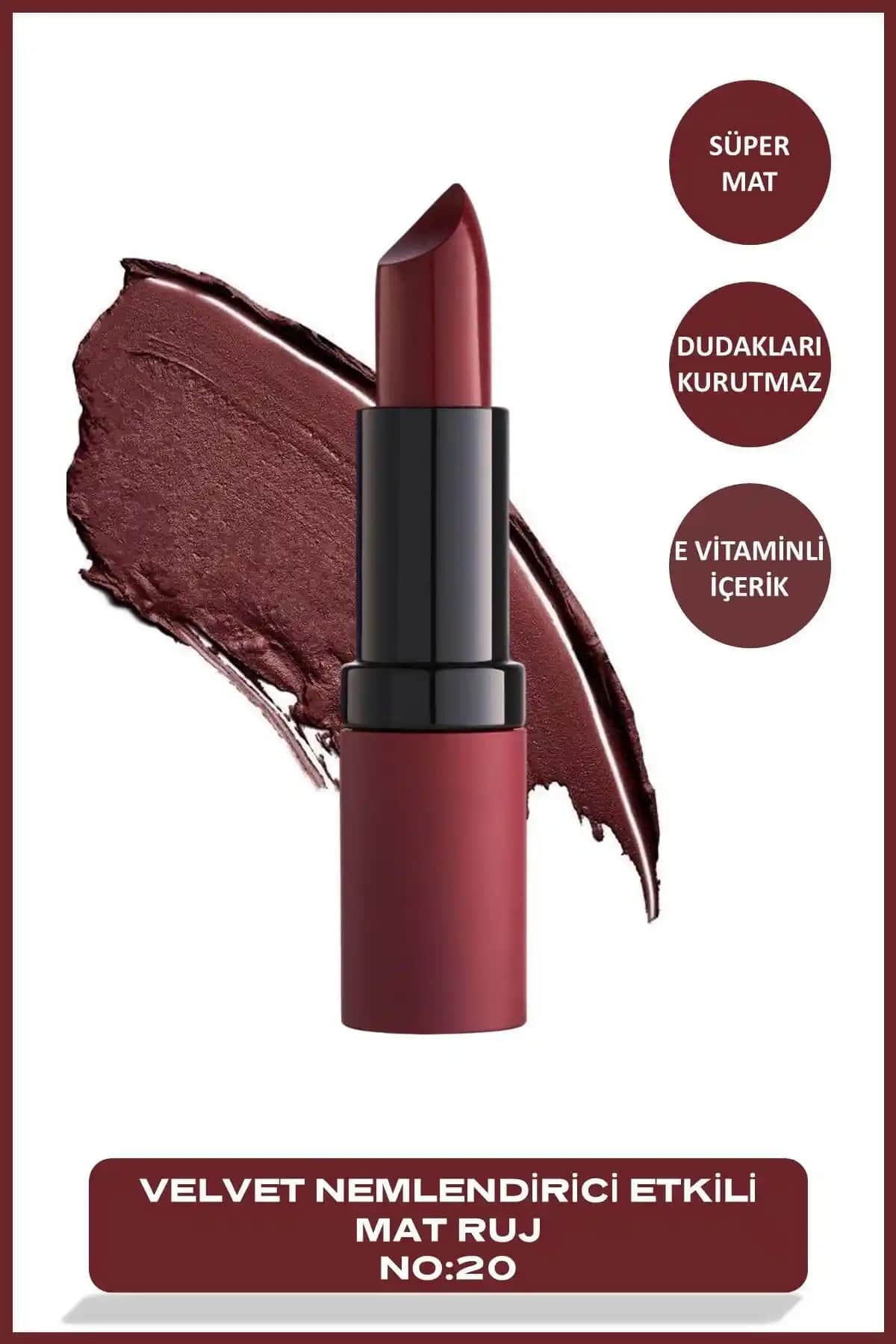Golden Rose Velvet Matte Ruj Karşılaştırması: No 20 Bordeaux ve No 22 Mid Brown Özellikleri