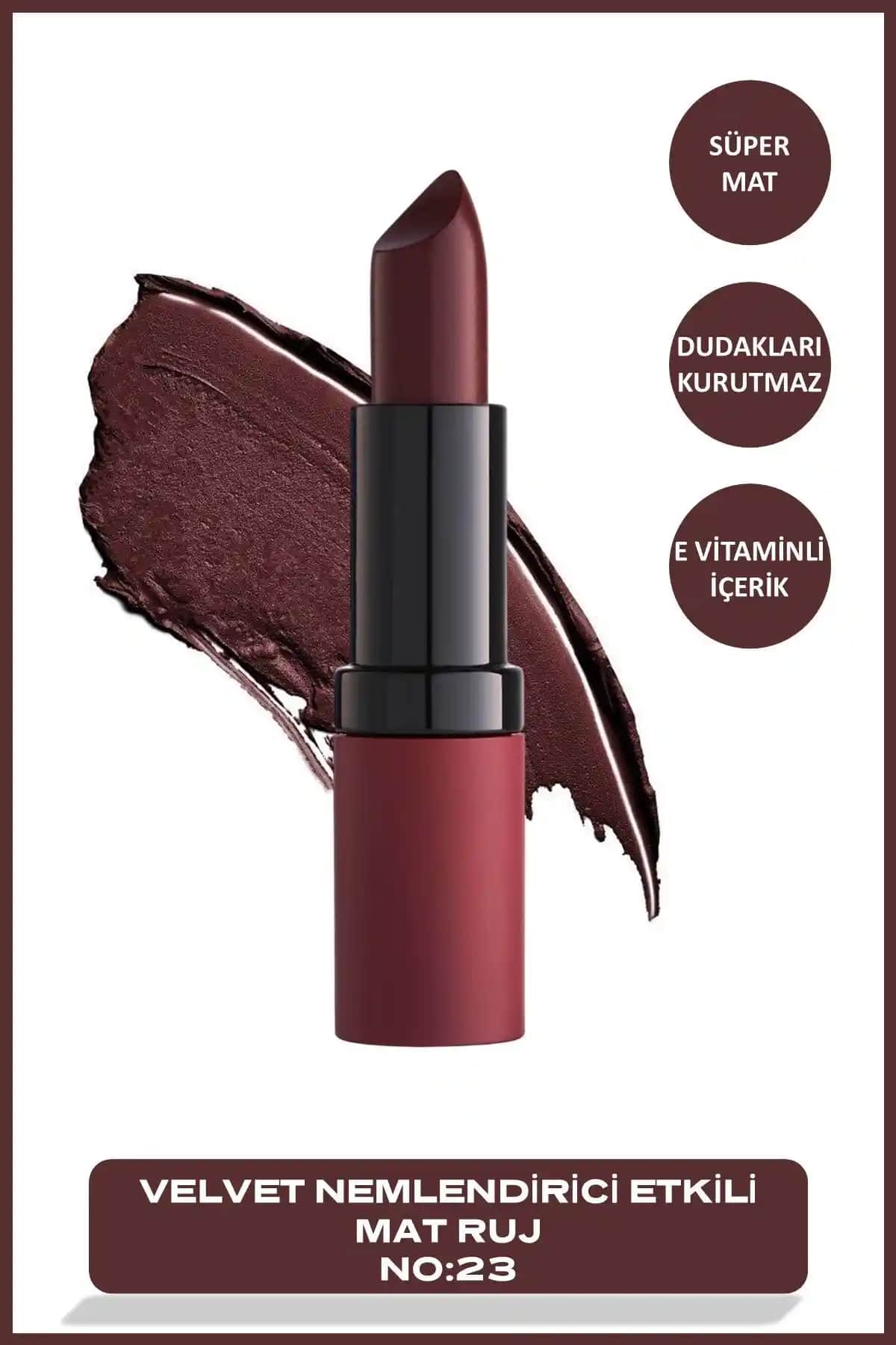 Golden Rose Velvet Matte Ruj Karşılaştırması: No: 23 Turkish Coffee ve No: 25 Prom Queen
