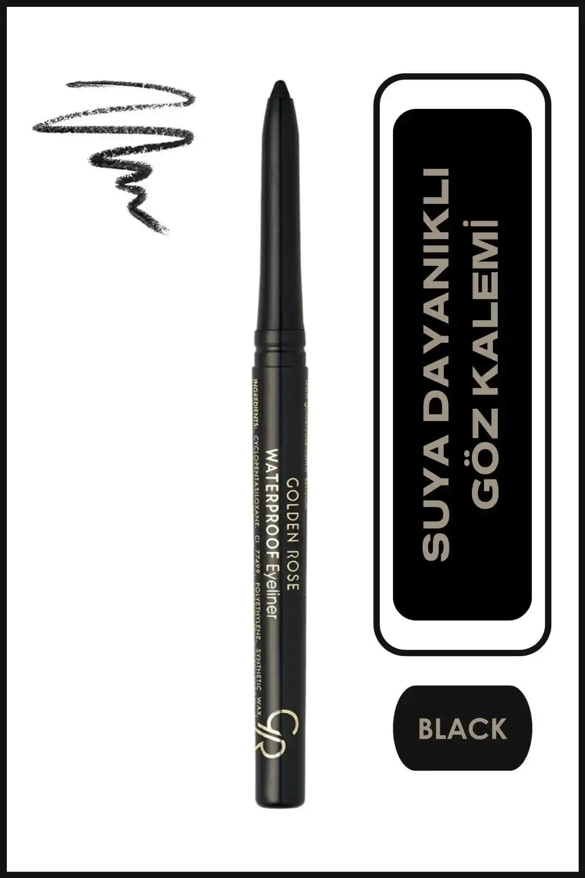Golden Rose Waterproof Otomatik Eyeliner No: 01 Siyah, Dayanıklı ve Kullanışlı Göz Kalemi