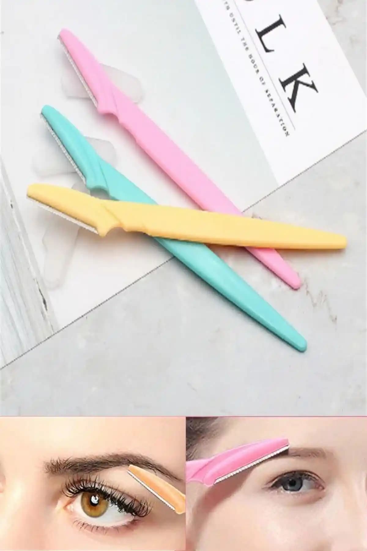 H&E LUXURY DESIGN 3'lü Kaş Usturası: Güvenli ve Hassas Yüz Bakım Aleti