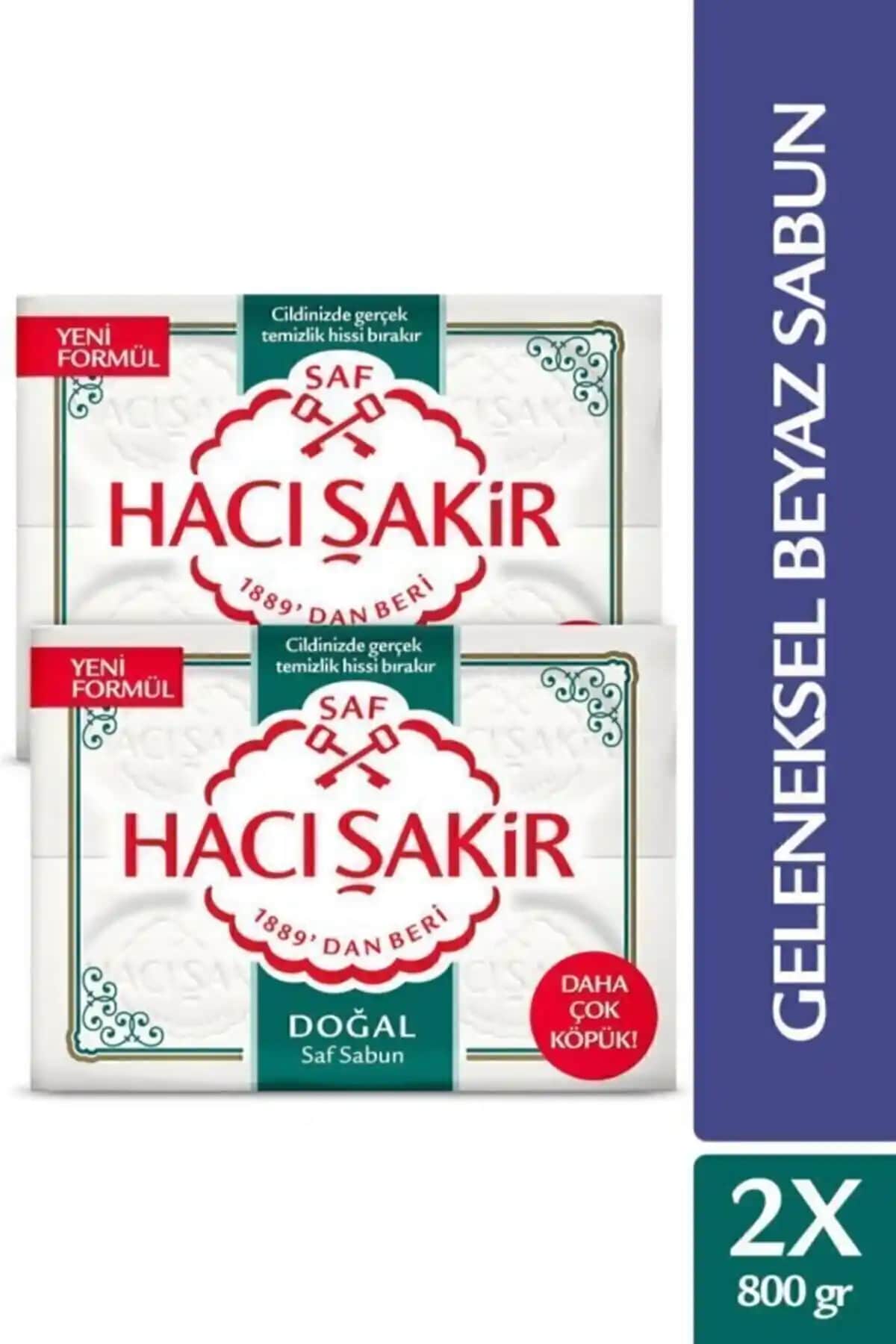 Hacı Şakir Doğal Saf Geleneksel Beyaz Sabun ile Temizlikte Güven ve Doğallık