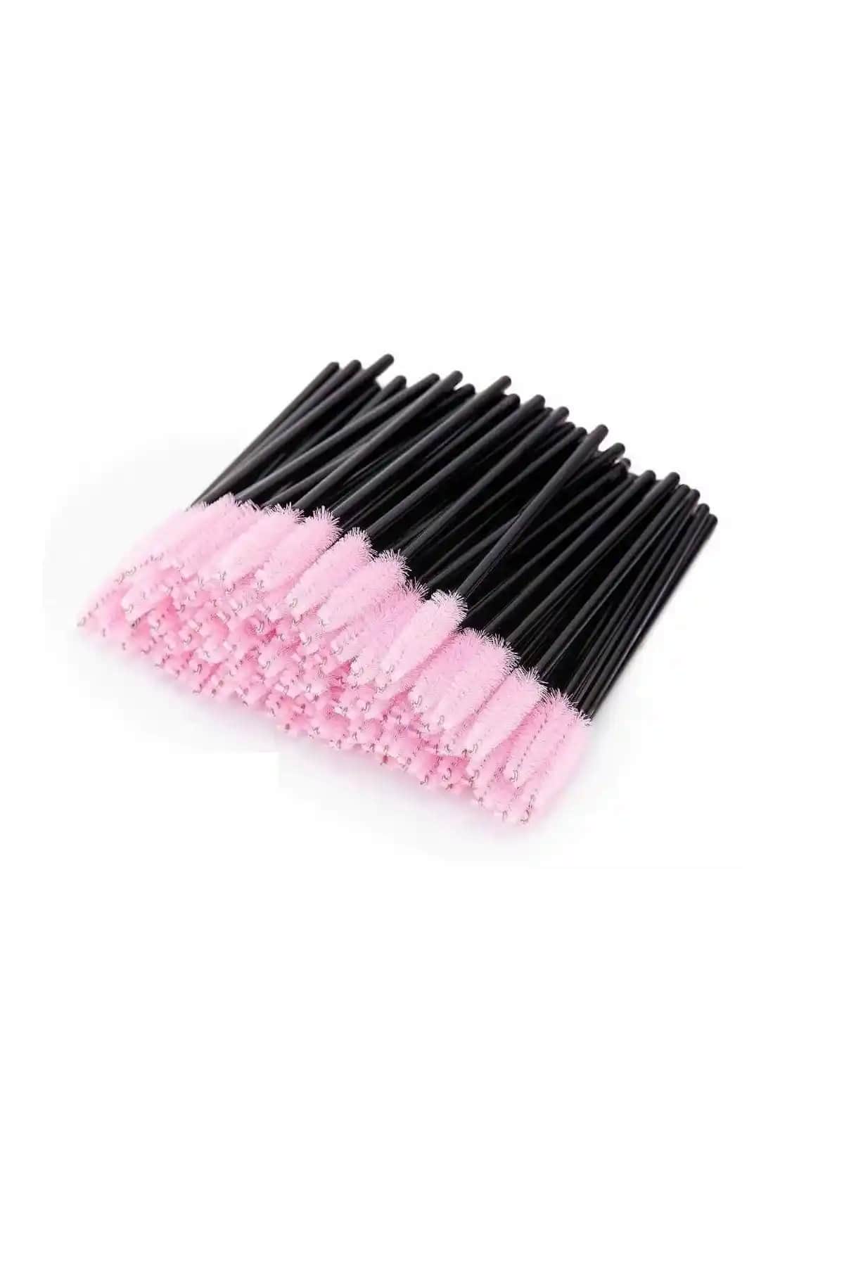 Hannah 50'li Pembe Kaş ve Kirpik Tarama Fırçası Seti – Hassas ve Uzun Ömürlü Makyaj Araçları