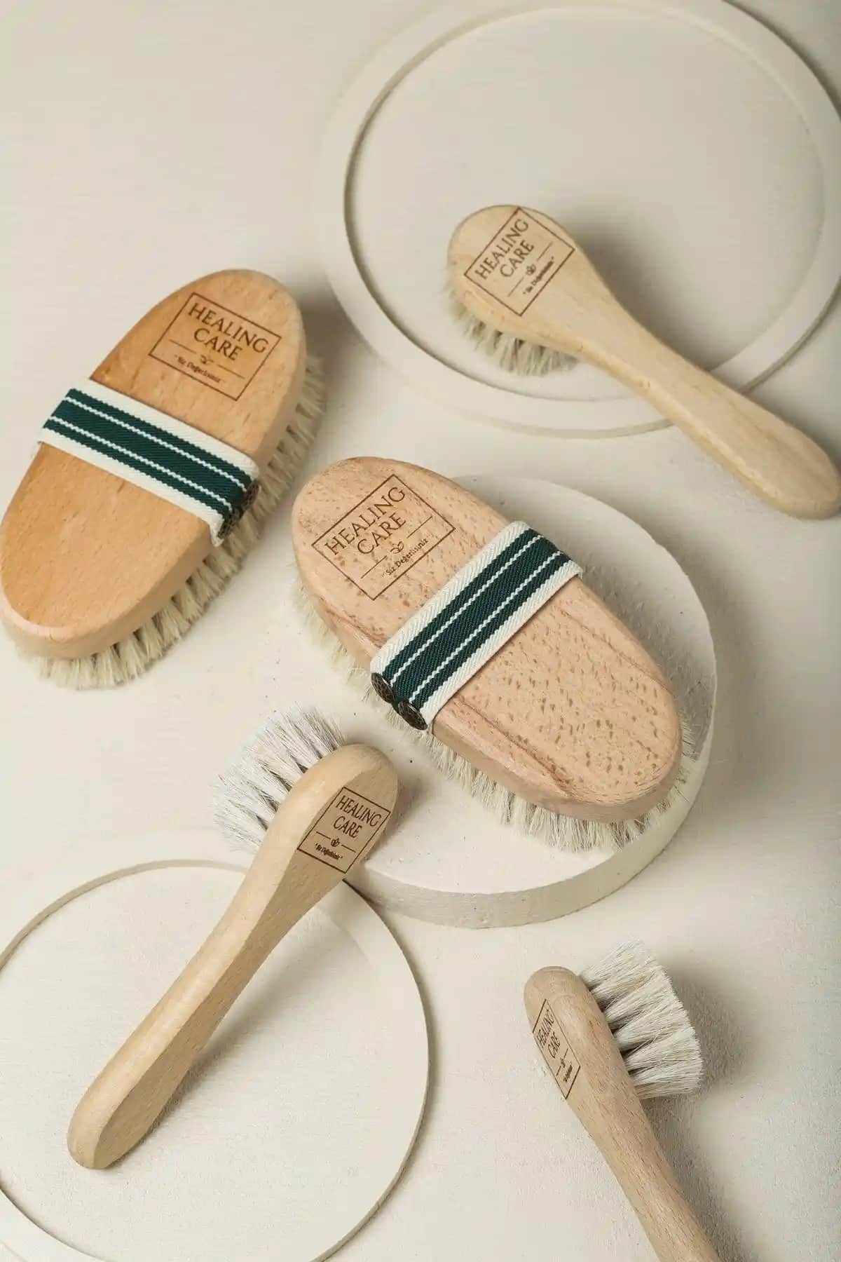 Healing Care Doğal At Kılı Selülit ve Yüz Masaj Fırçası Bakım Seti Çeşitleri