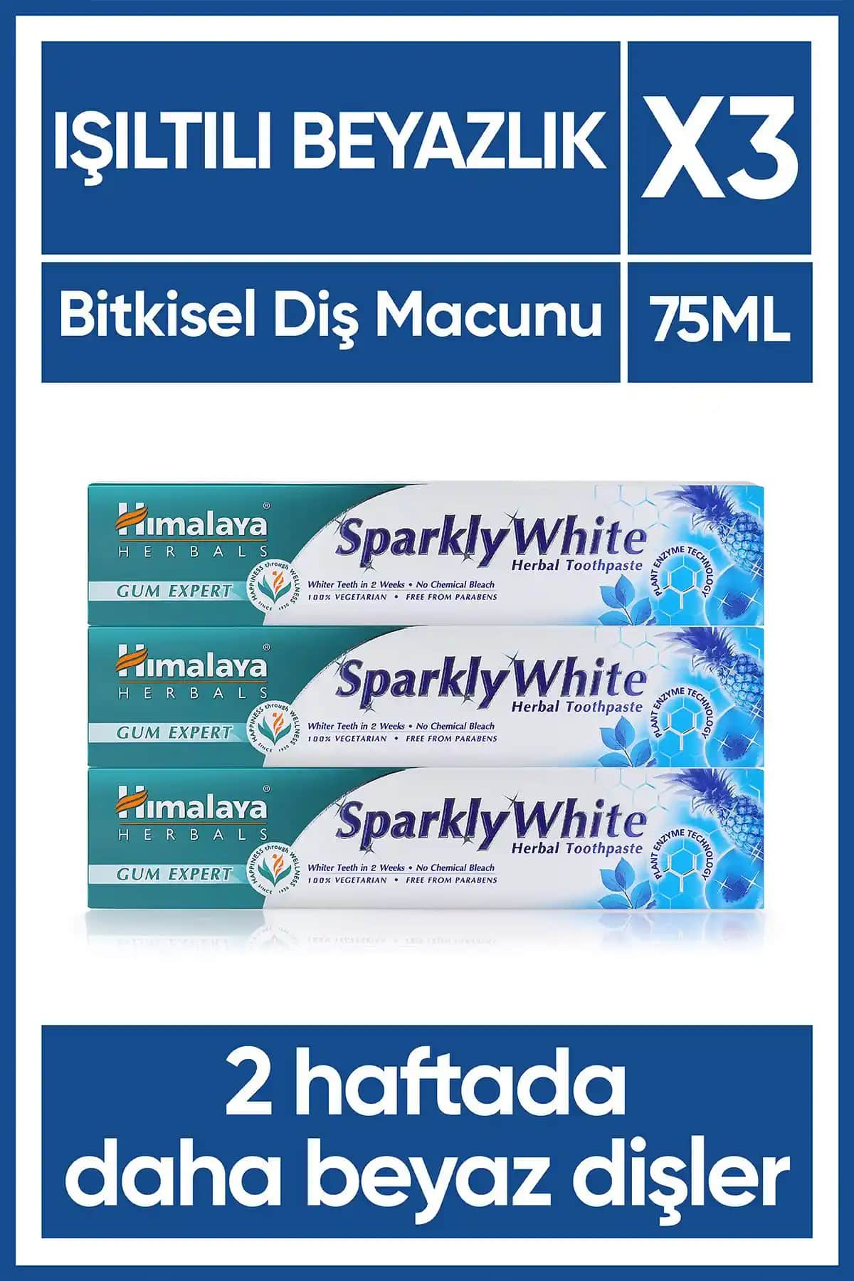 Himalaya Sparkly White Doğal Beyazlatıcı Diş Macunu - Güvenilir ve Etkili Günlük Kullanım