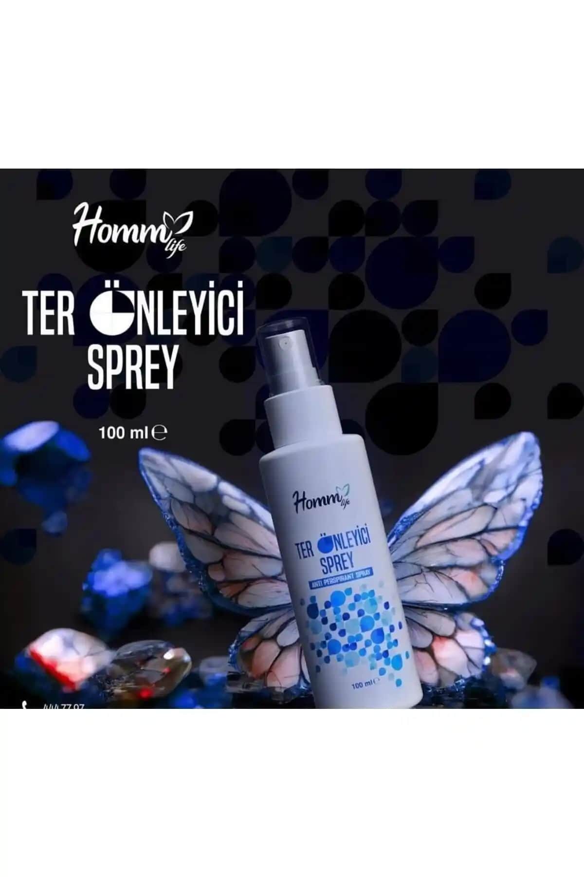 Homm Life Bitkisel Ter Önleyici Sprey 100 Ml - Doğal ve Uzun Süreli Koruma Sağlar