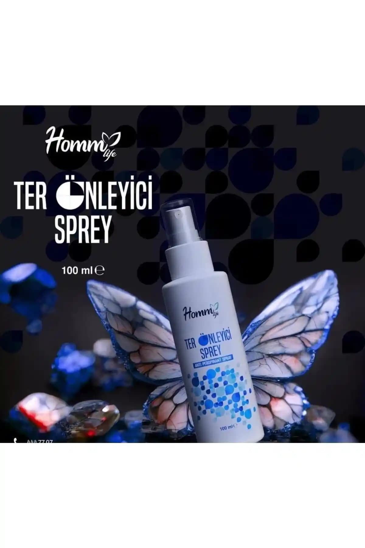 Homm Life Bitkisel Ter Önleyici Sprey 100 Ml - Doğal ve Uzun Süreli Koruma Sağlar