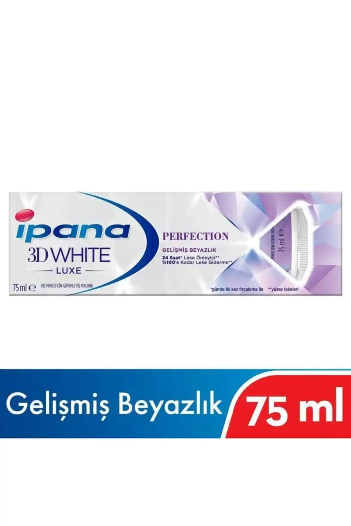 İpana 3 Byt.byz.luxe Perfection Gelişmiş Beyazlık 75ml diş macunu özellikleri ve kullanıcı yorumları