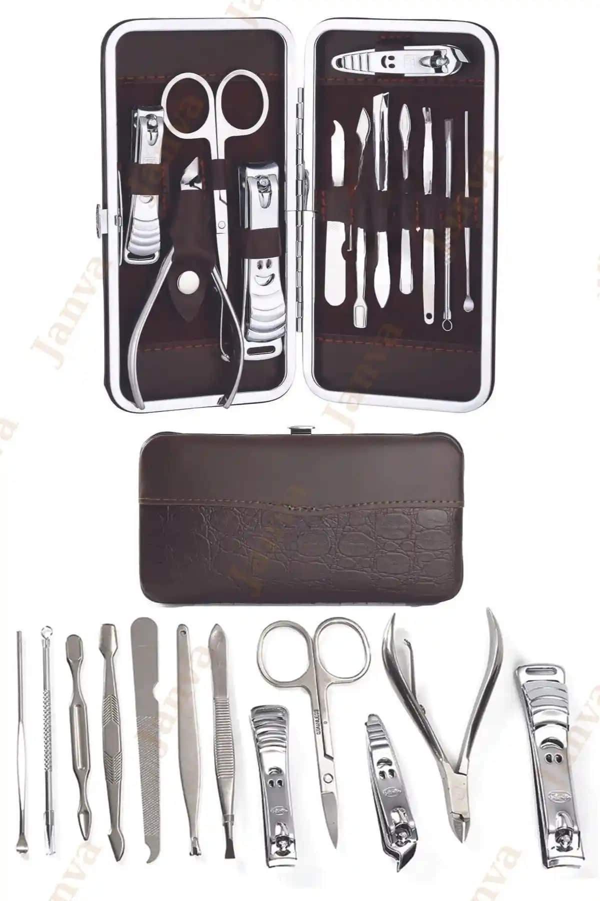 Janva Profesyonel Manikür Pedikür Seti 12 Parça Taşınabilir Bakım Çözümü
