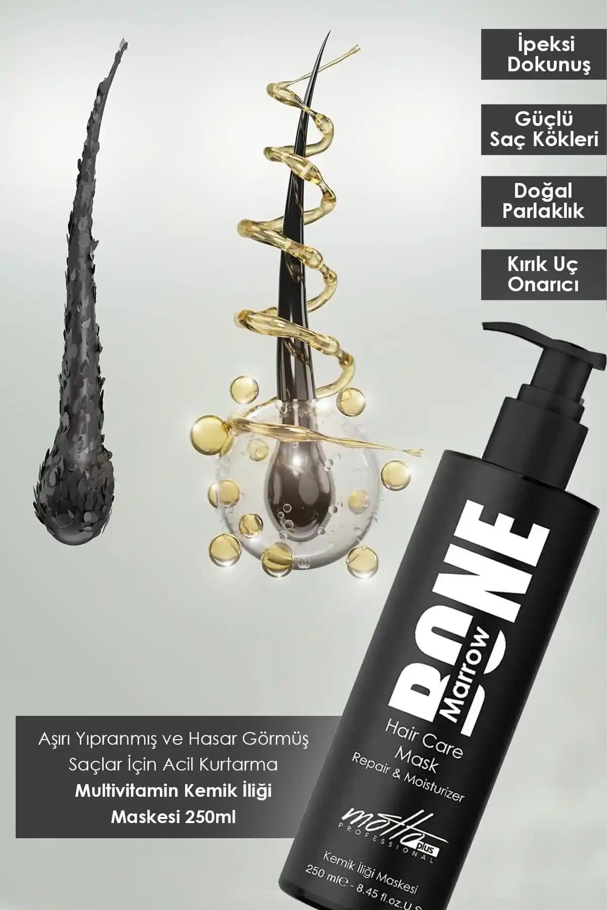 Kemik İliği İçerikli Profesyonel Saç Maskesiyle Sağlıklı ve Parlak Saçlara Kavuşun