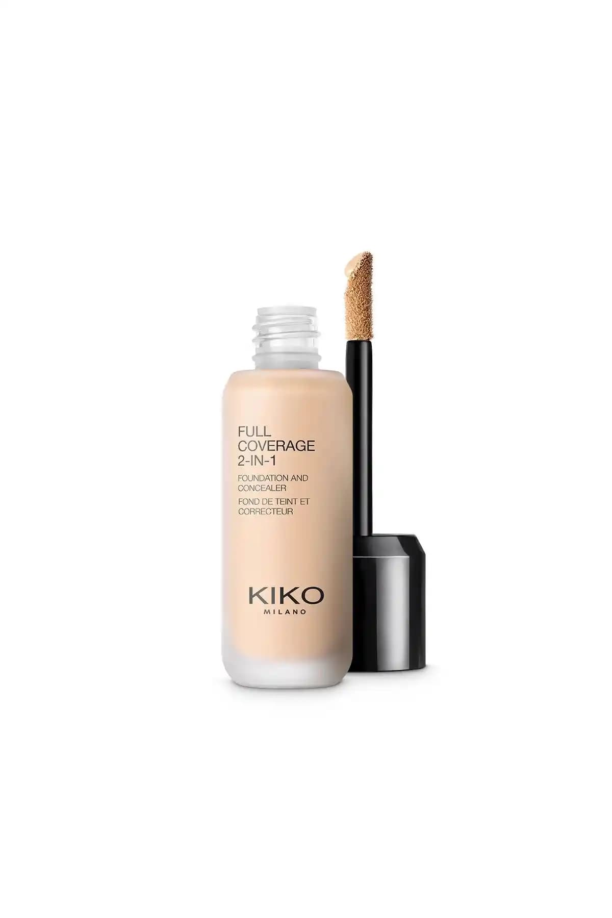 KIKO Full Coverage 2-in-1 Fondöten ve Kapatıcı Warm Rose 10 71 Yüksek Kapatıcılık