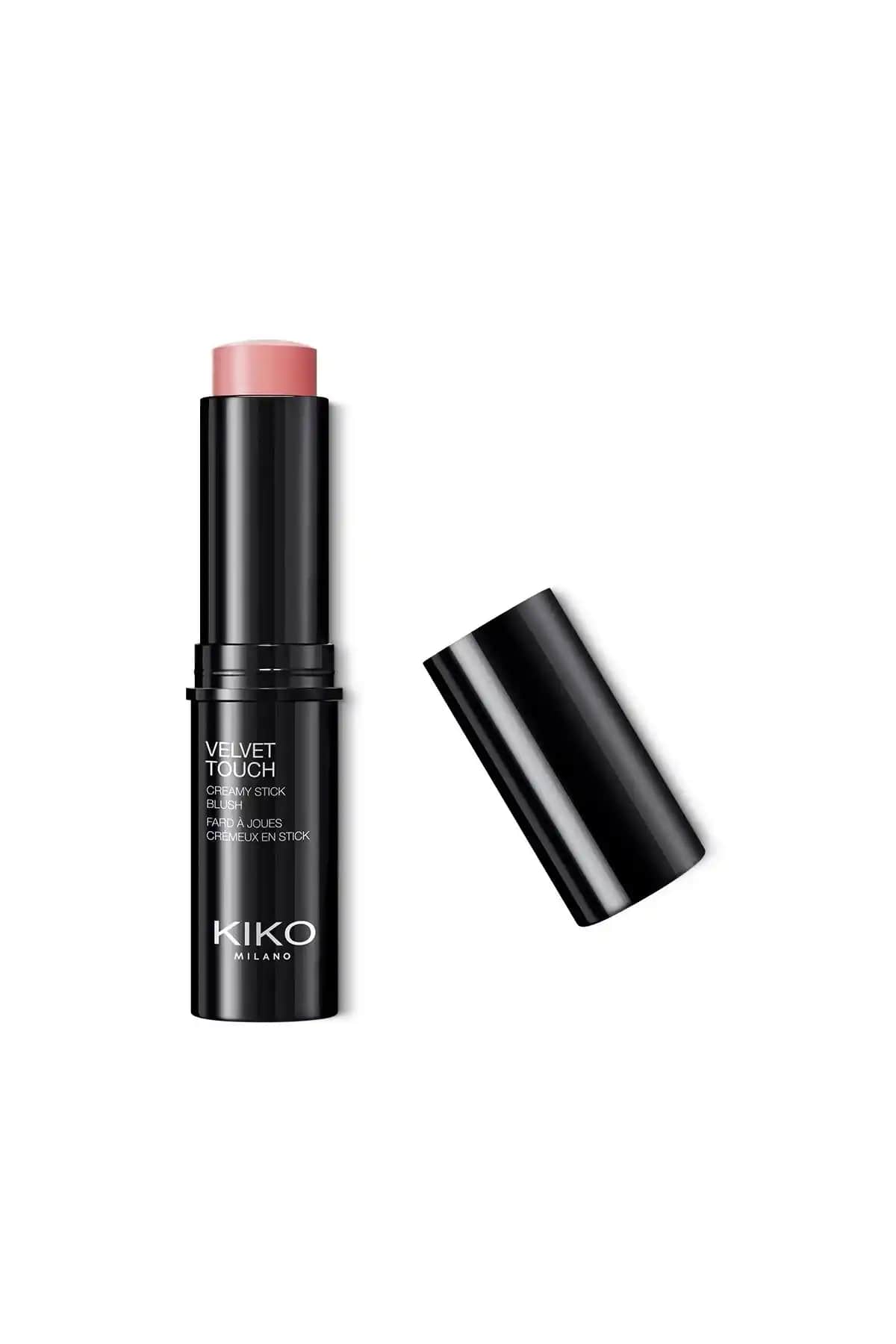 KIKO Velvet Touch Creamy Stick Blush 02 Golden Peach Doğal ve Işıltılı Makyaj İçin Uygun