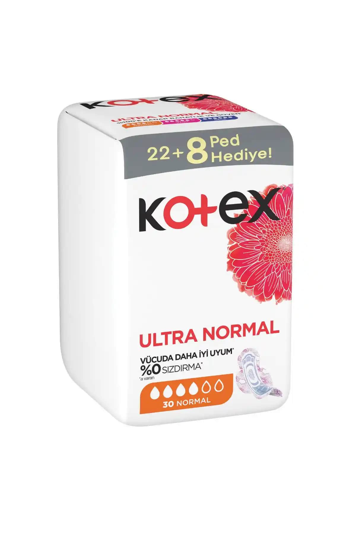 Kotex Ultra Dev Ekonomik Normal Ped 30'lu Günlük Hijyen İçin Güvenilir ve Konforlu Seçenek