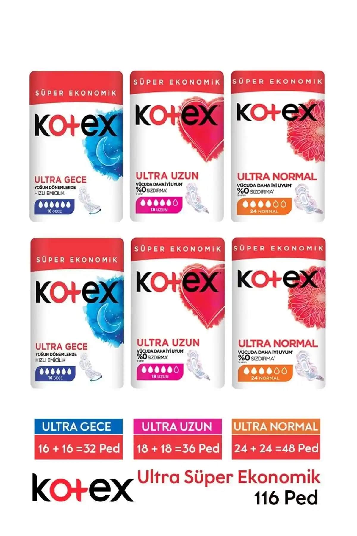 Kotex Ultra Süper Ekonomik Paket: Günlük hijyen ve konfor sağlayan ekonomik ped seçeneği