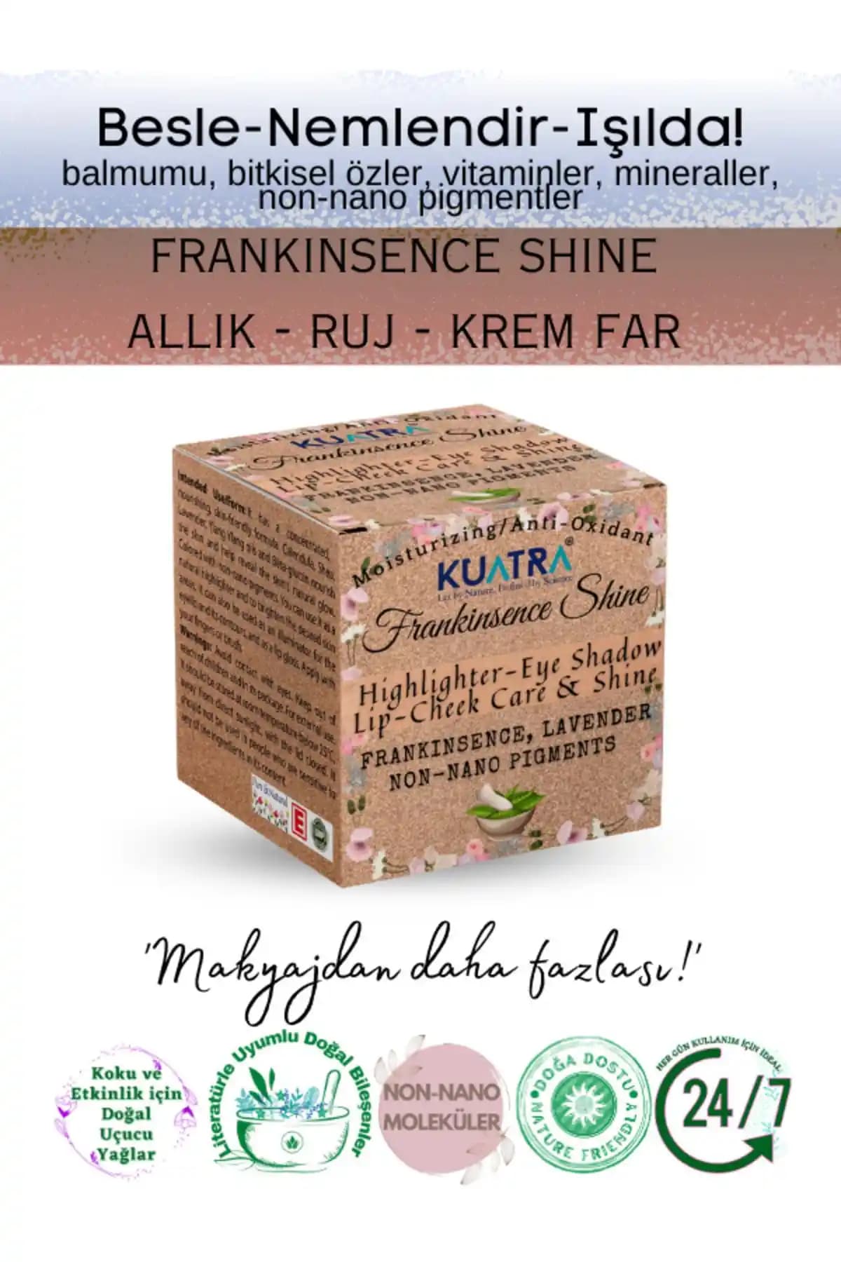Kuatra Frankinsence Shine ve Oinone Doğal Görünümlü Işıltılı Krem Allık Ürünleri Karşılaştırması