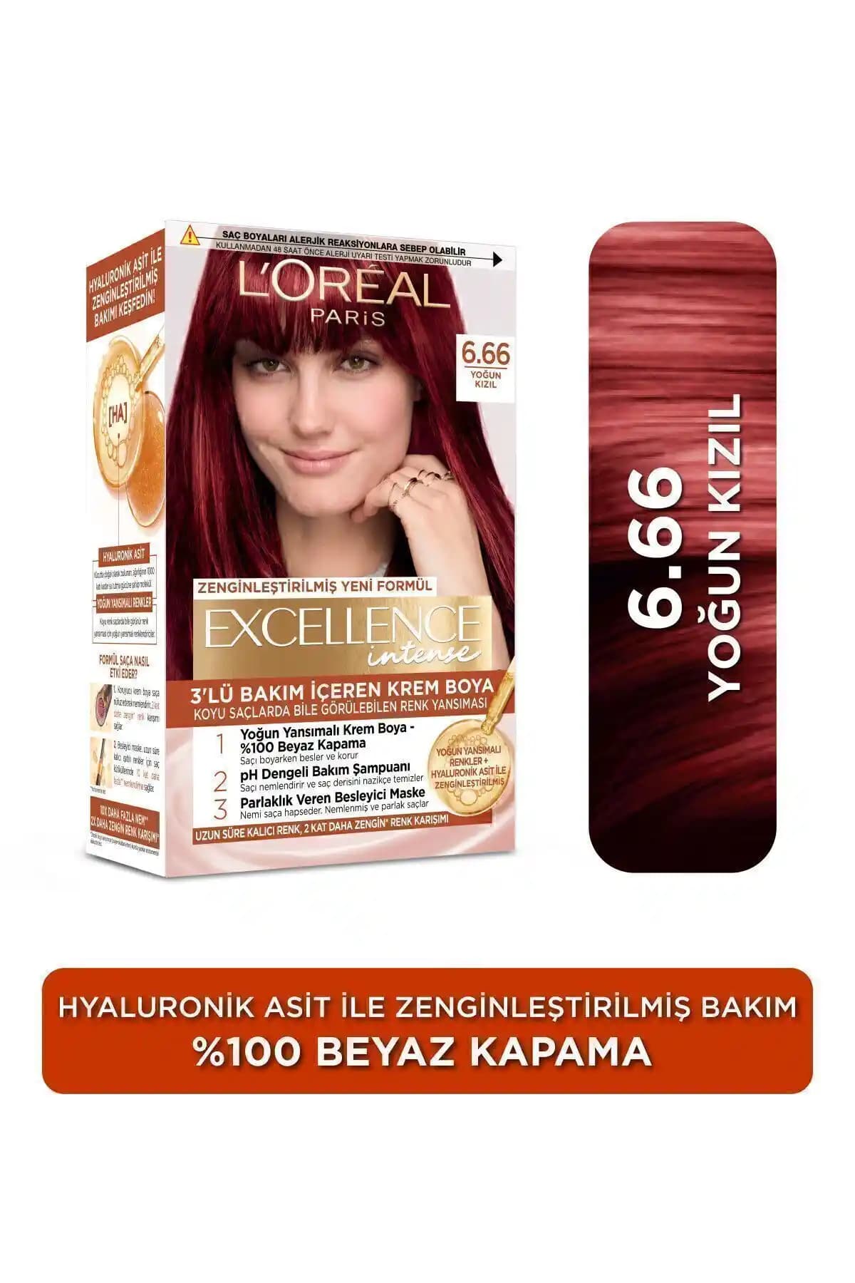 L'Oreal Paris Excellence Intense Saç Boyası 6.66 ve 7.43 Karşılaştırması