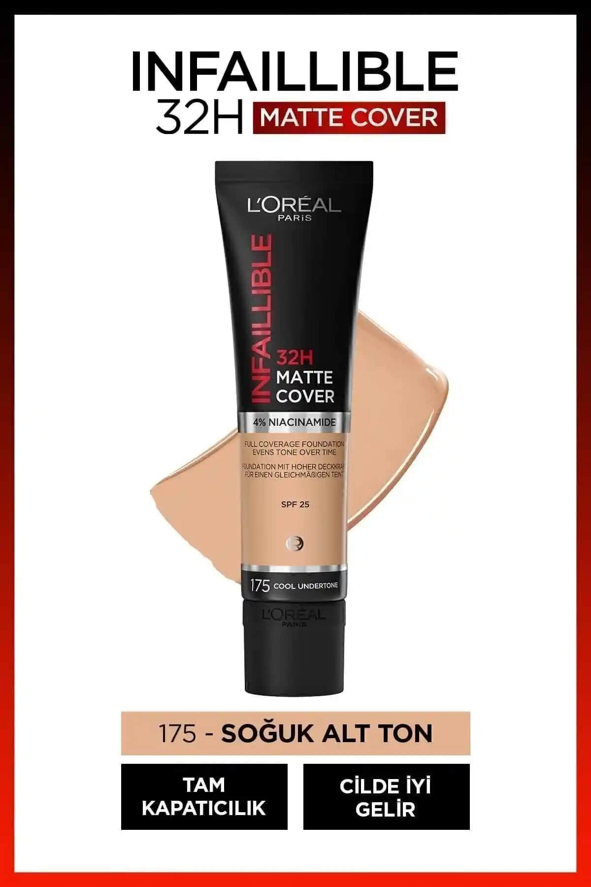L'Oréal Paris Infaillible 24H Matte Cover Fondöten İnceleme ve Kullanıcı Yorumları