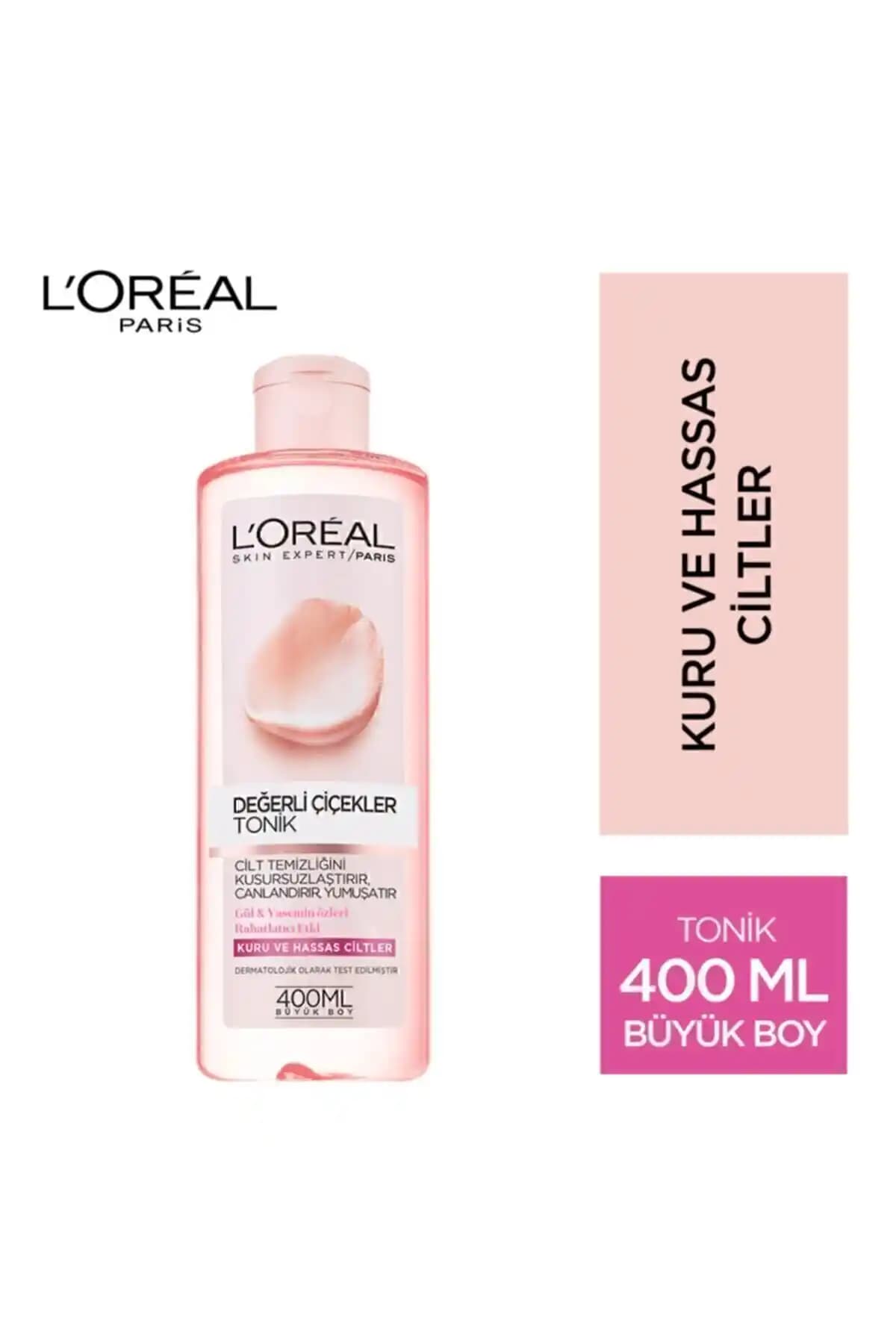 L'Oreal Paris Kuru ve Hassas Ciltler İçin Nemlendirici ve Temizleyici Tonik Ürünü