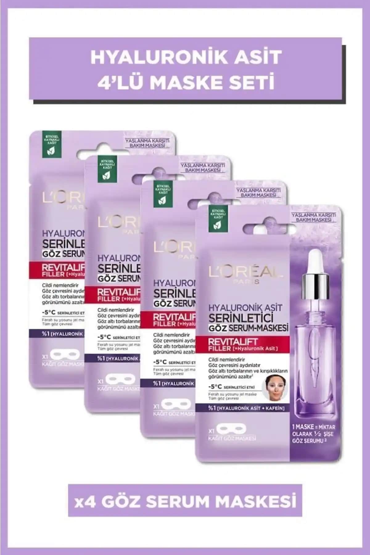L'Oreal Paris Revitalift Serinletici Göz Maskesi Seti Göz Çevresi Bakımı ve Nemlendirme