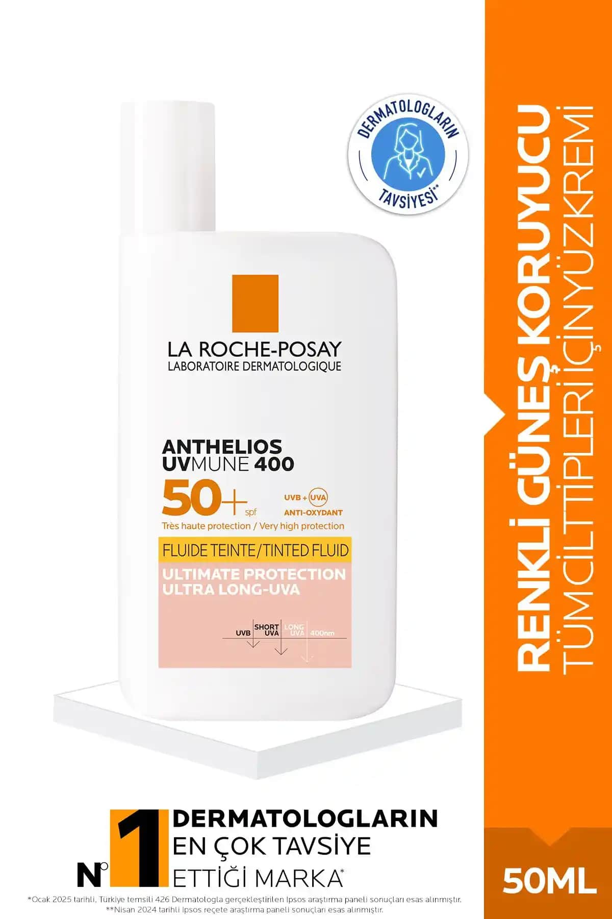 La Roche Posay Anthelios UVmune Fluid SPF50+ Güneş Kremi Hafif ve Hassas Ciltler İçin Koruyucu