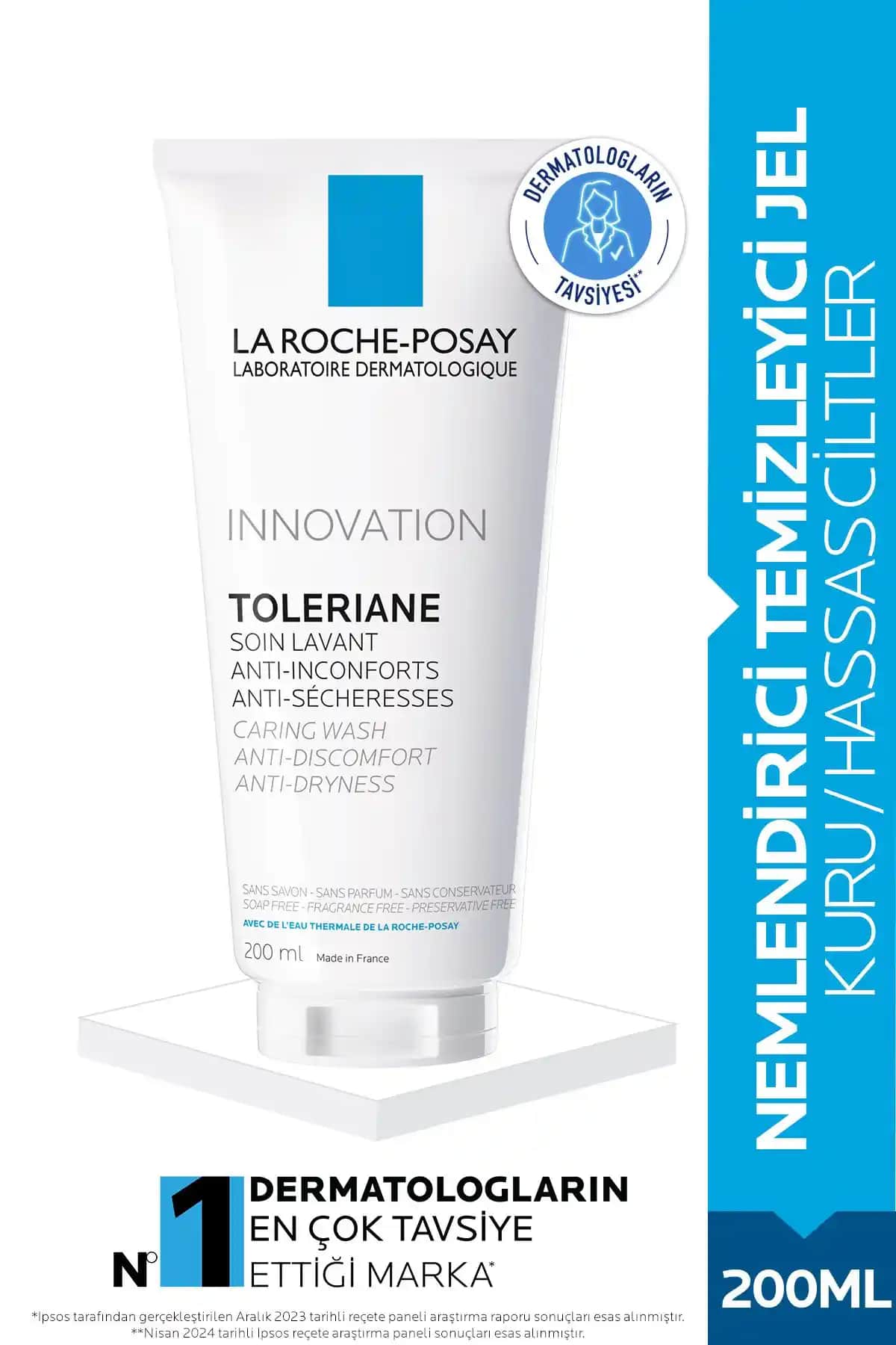 La Roche Posay Toleriane Caring Wash Hassas ve Kuru Ciltler İçin Temizlik Jeli 200 ml