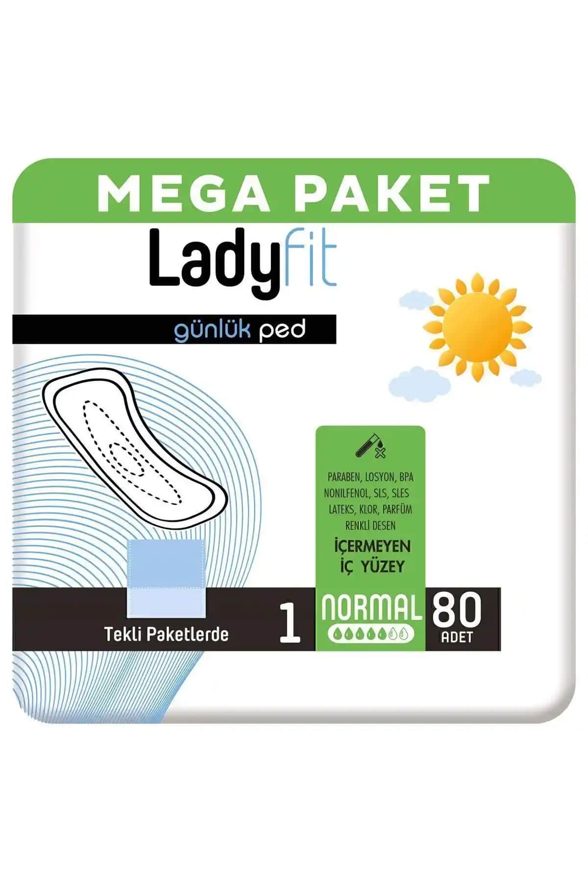 Lady Fit Günlük Ped: Organik İçerikli Yüksek Emicilikli Günlük Hijyen Ürünü