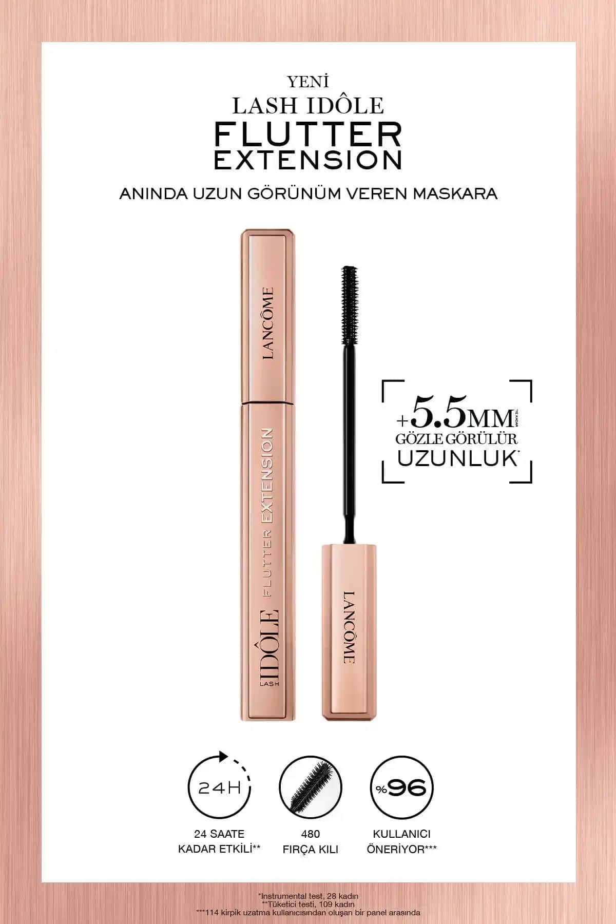 Lancôme Lash Idôle Flutter Extension Maskara: Uzun ve Belirgin Kirpikler İçin Günlük Kullanıma Uygun