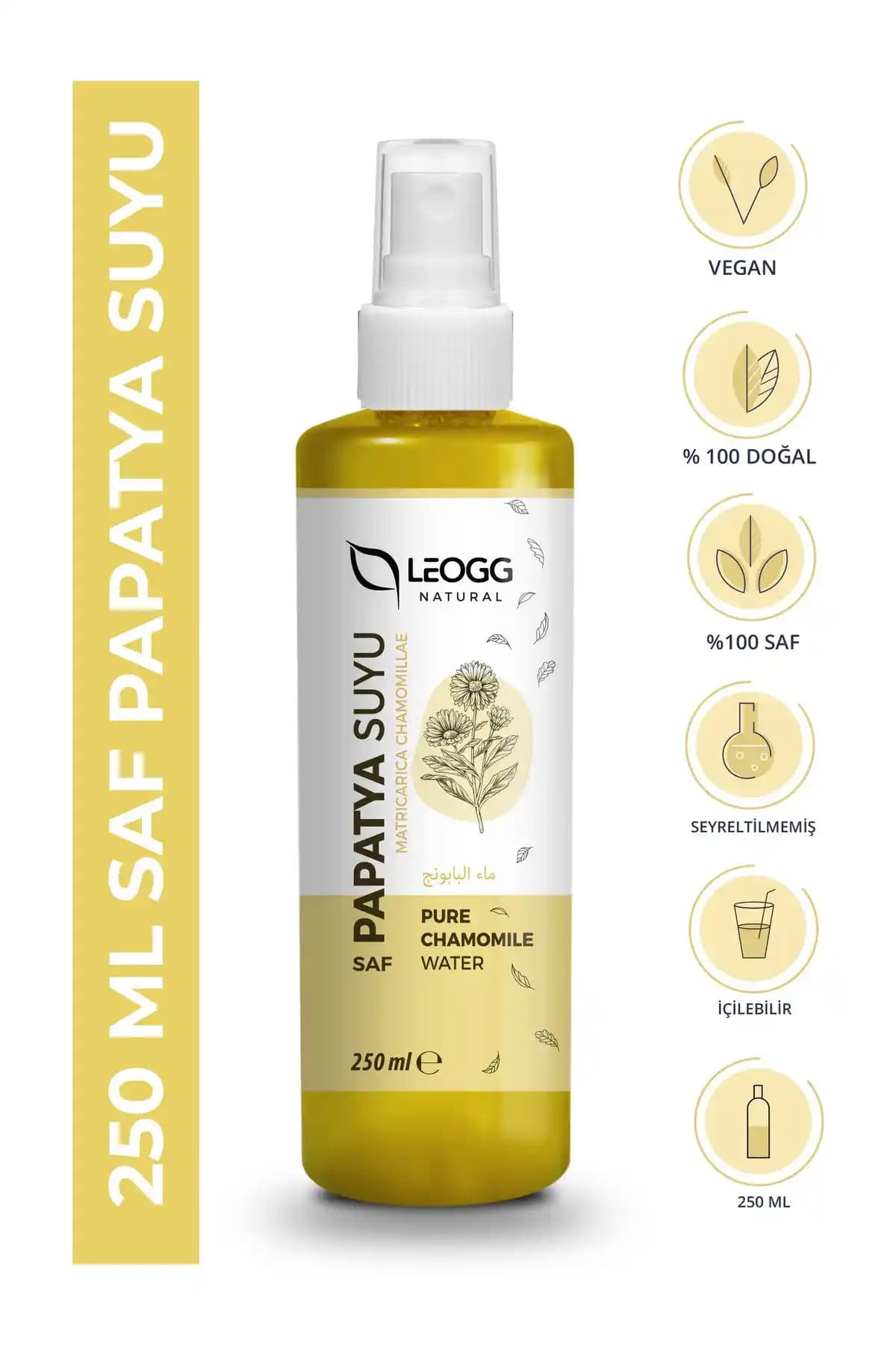 Leogg Natural Papatya Suyu: Saç ve Cilt Bakımında Doğal ve Güvenilir Seçenek