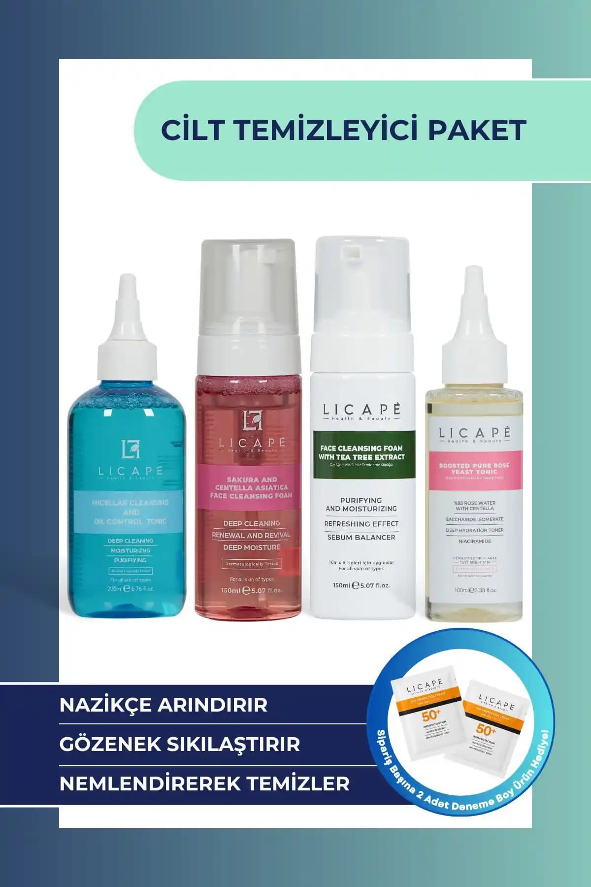 Licape Cilt Temizleyici Paket: Doğal ve Etkili Cilt Bakım Çözümü